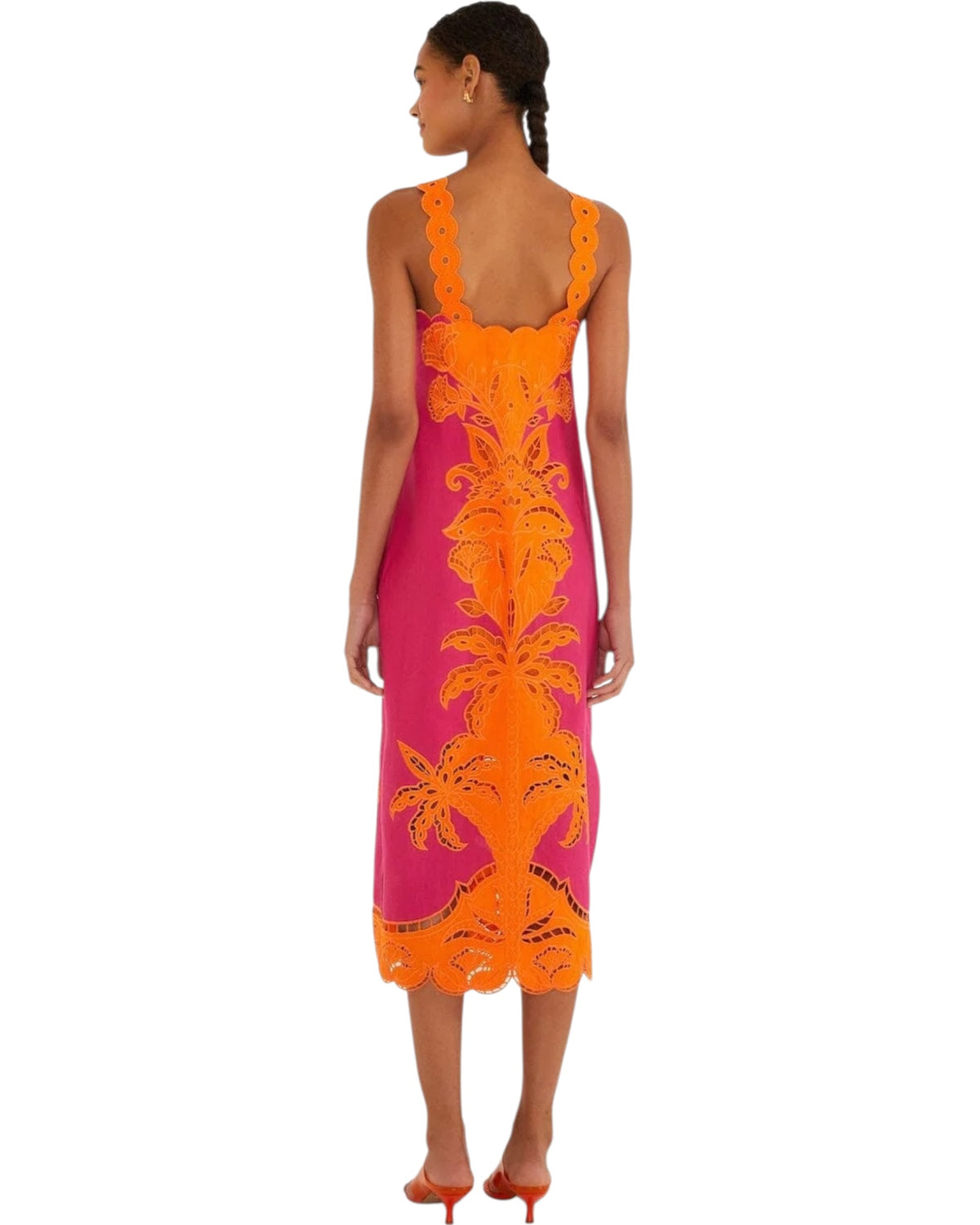 Φόρεμα midi CUTWORK SLEEVELESS MIDI
