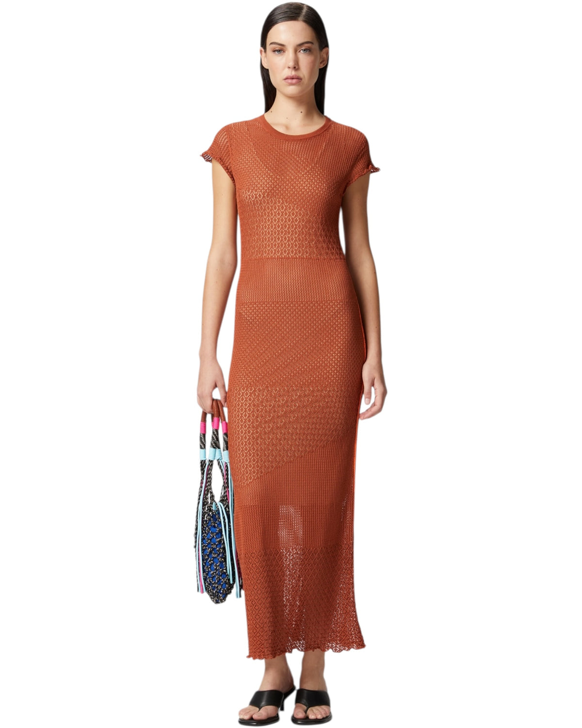 Maxi φόρεμα με διάτρητο μοτίβο MONVISO