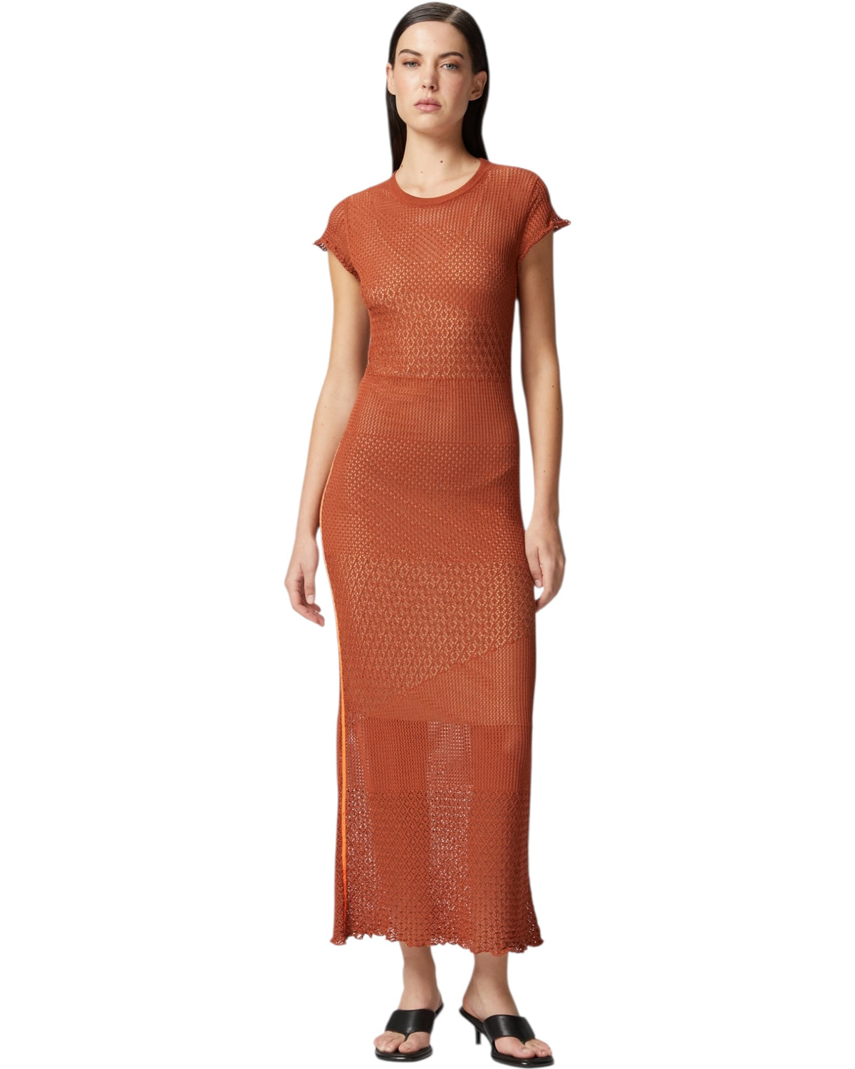 Maxi φόρεμα με διάτρητο μοτίβο MONVISO