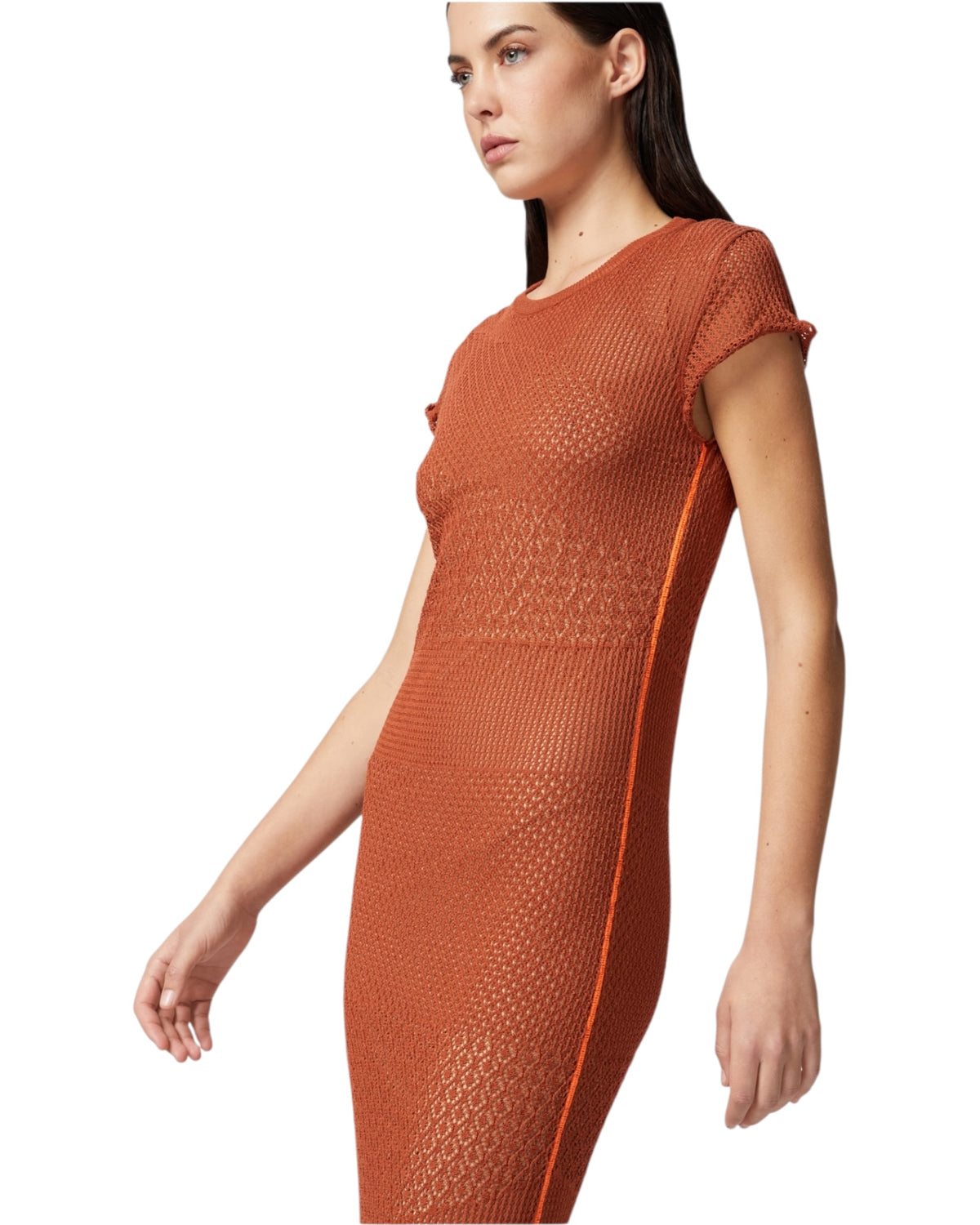 Maxi φόρεμα με διάτρητο μοτίβο MONVISO