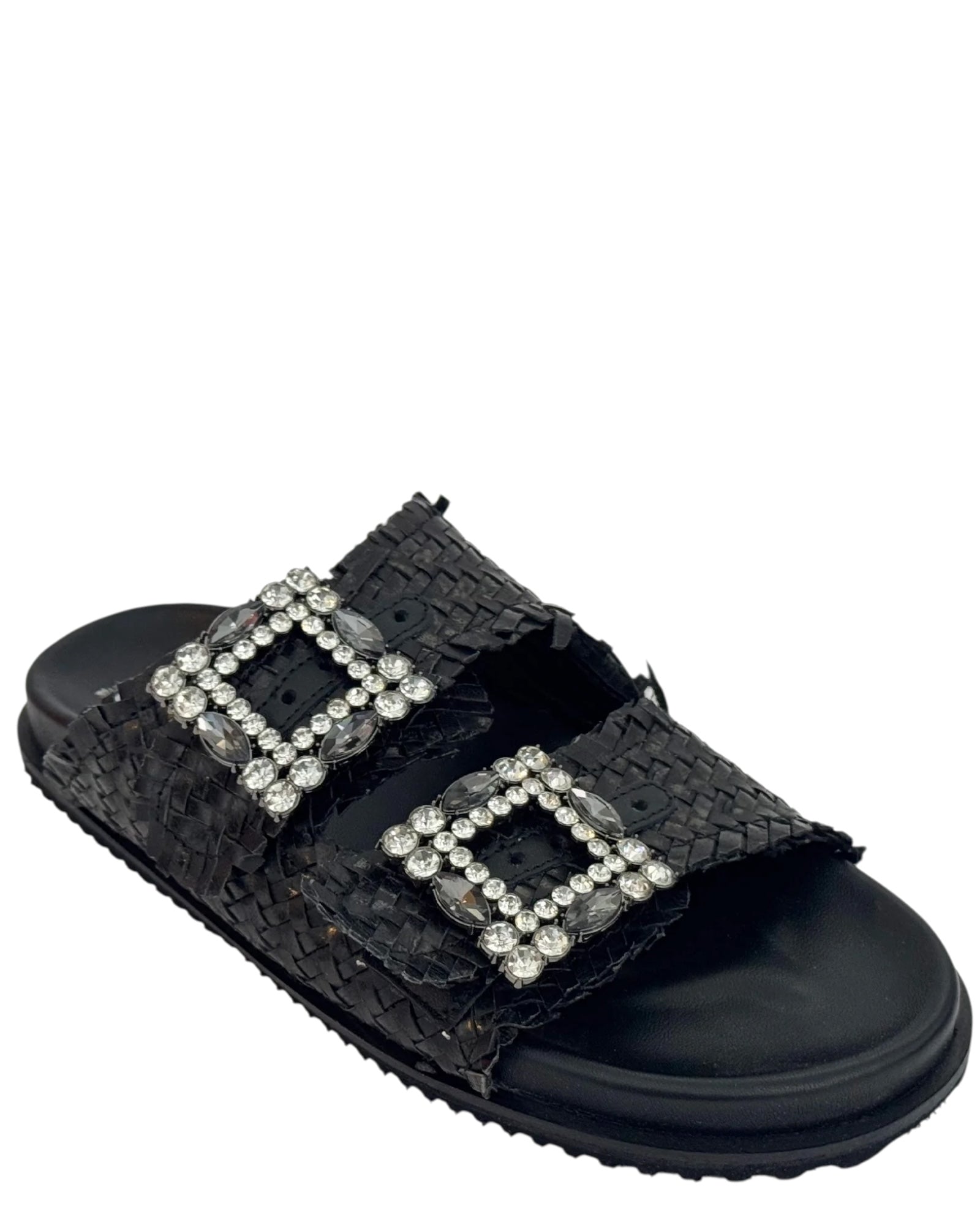 Δερμάτινα σανδάλια NAPPA BLACK