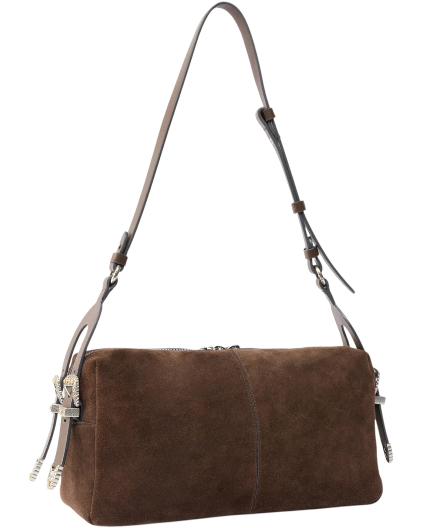 Τσάντα ώμου μεσαίου μεγέθους από σουέτ 24 CLASSIC SUEDE