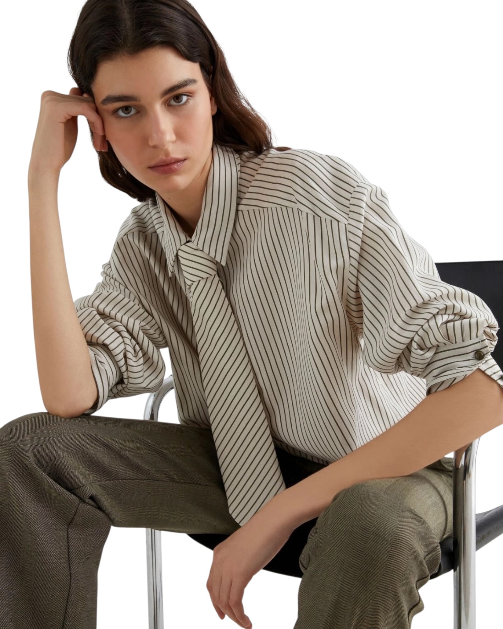 Πουκάμισο cropt με ρίγες  DUKE