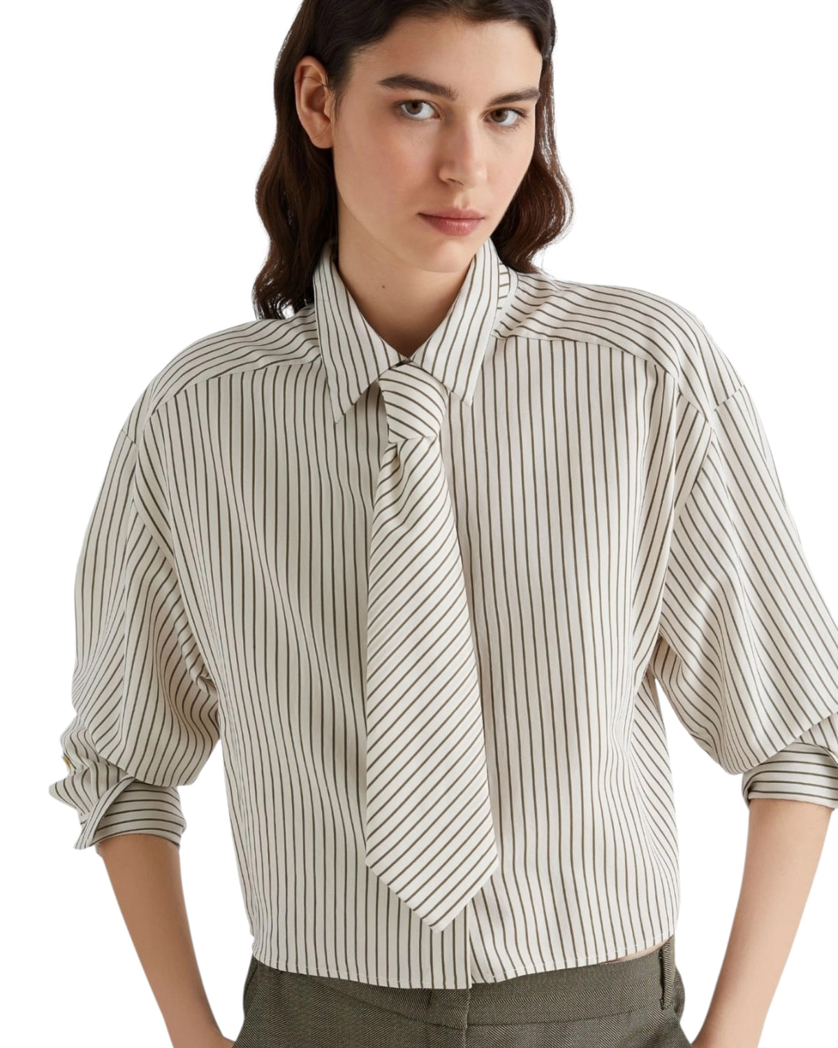 Πουκάμισο cropt με ρίγες  DUKE