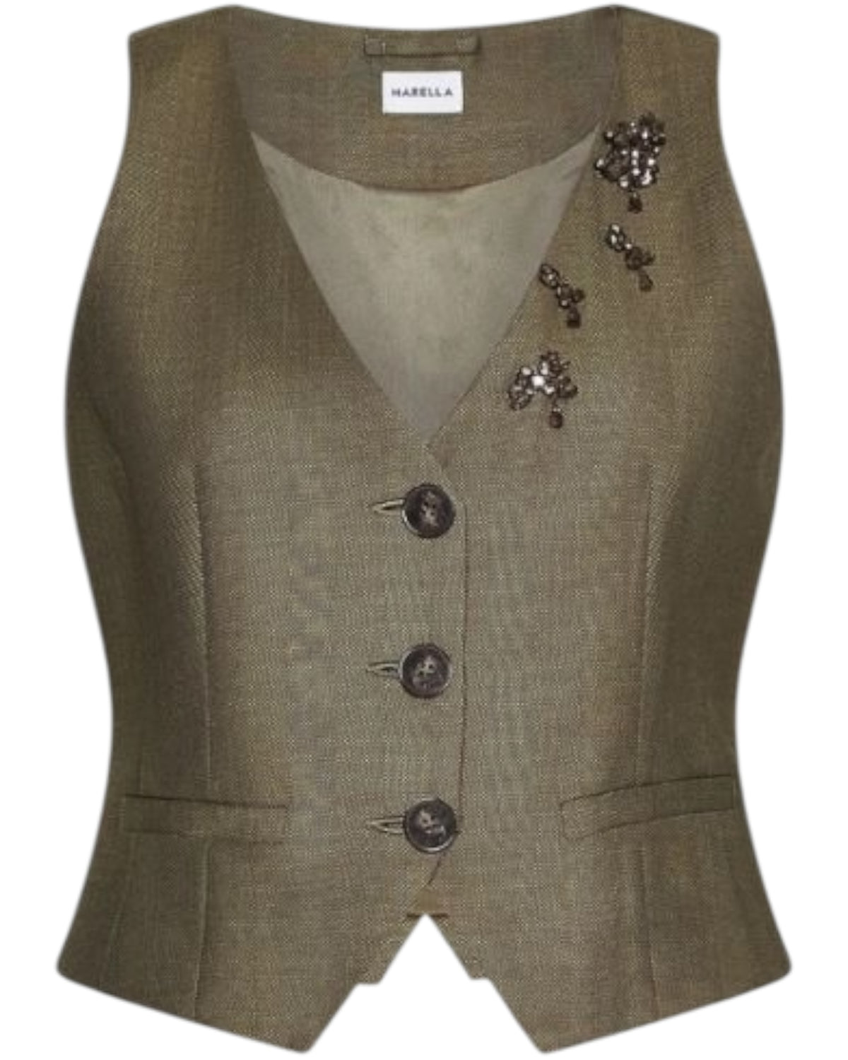 Γιλέκο twill με κόσμημα  CANTICO