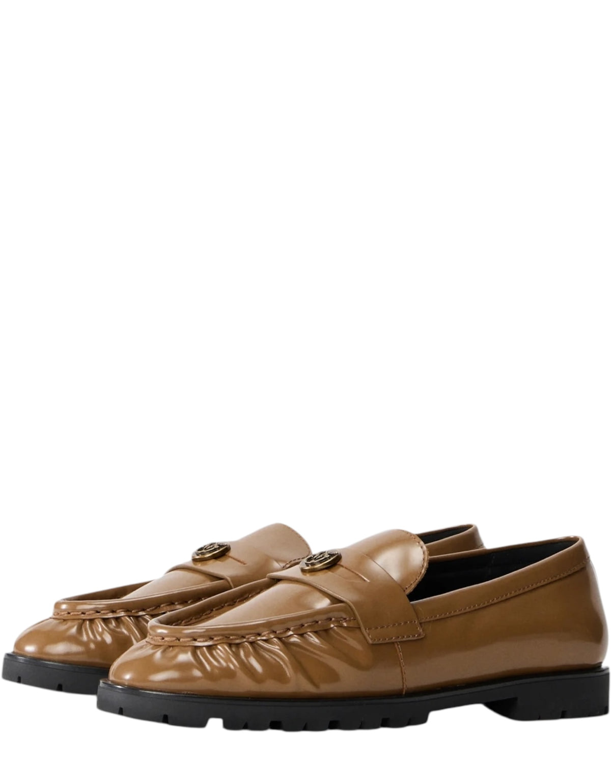 Μοκασίνια με πλισέ λογότυπο Nora 1