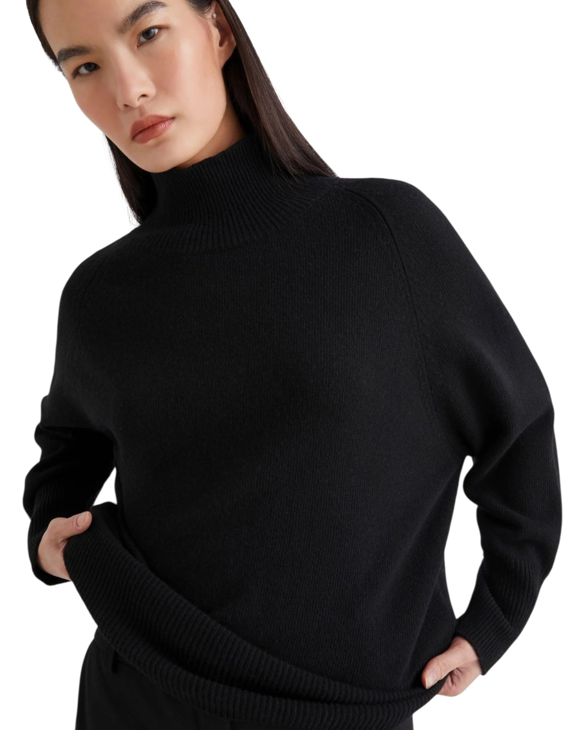 Πουλόβερ oversized από μαλλί και κασμίρ ISMAELE