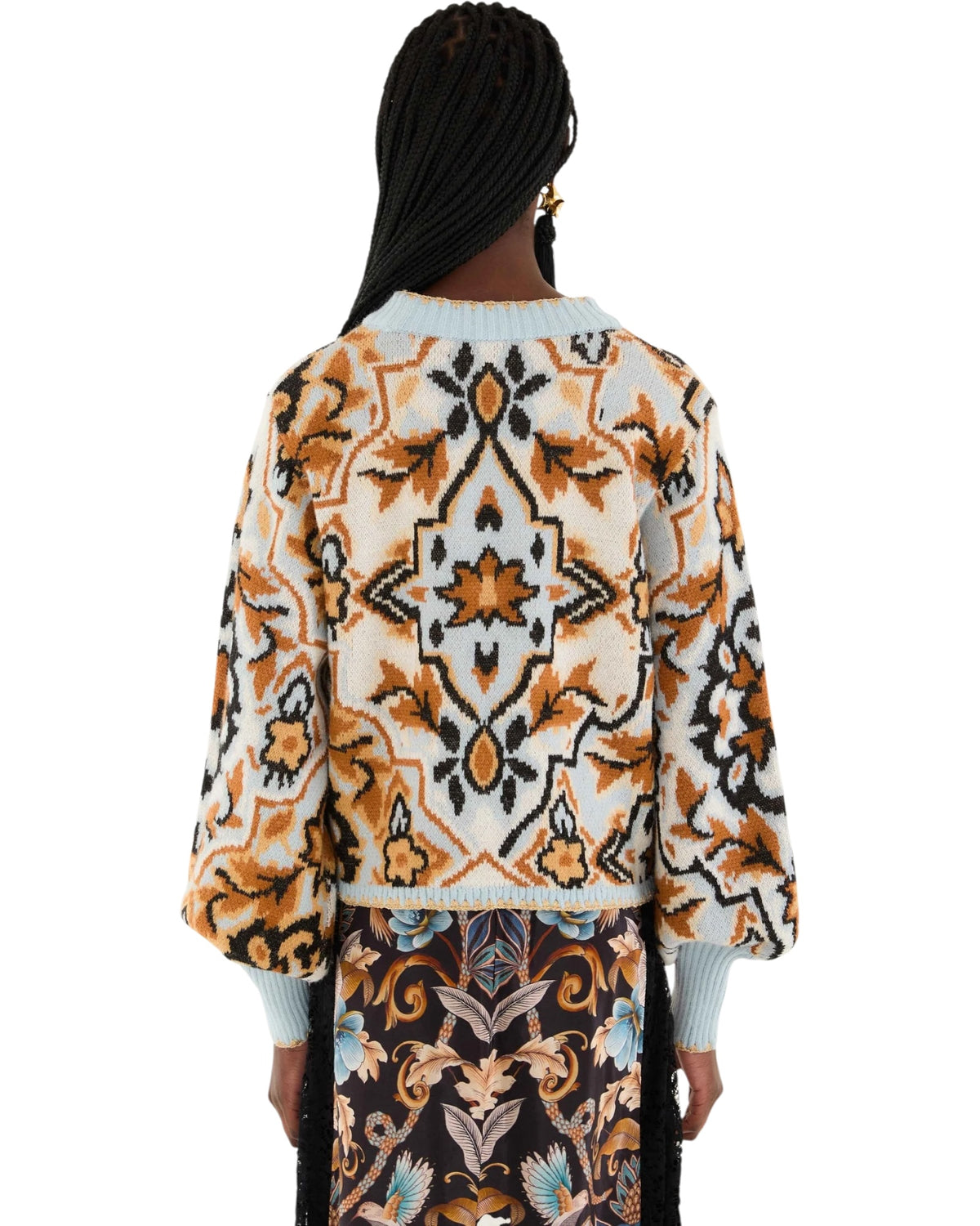 Μπλε χειμωνιάτικο πουλόβερ