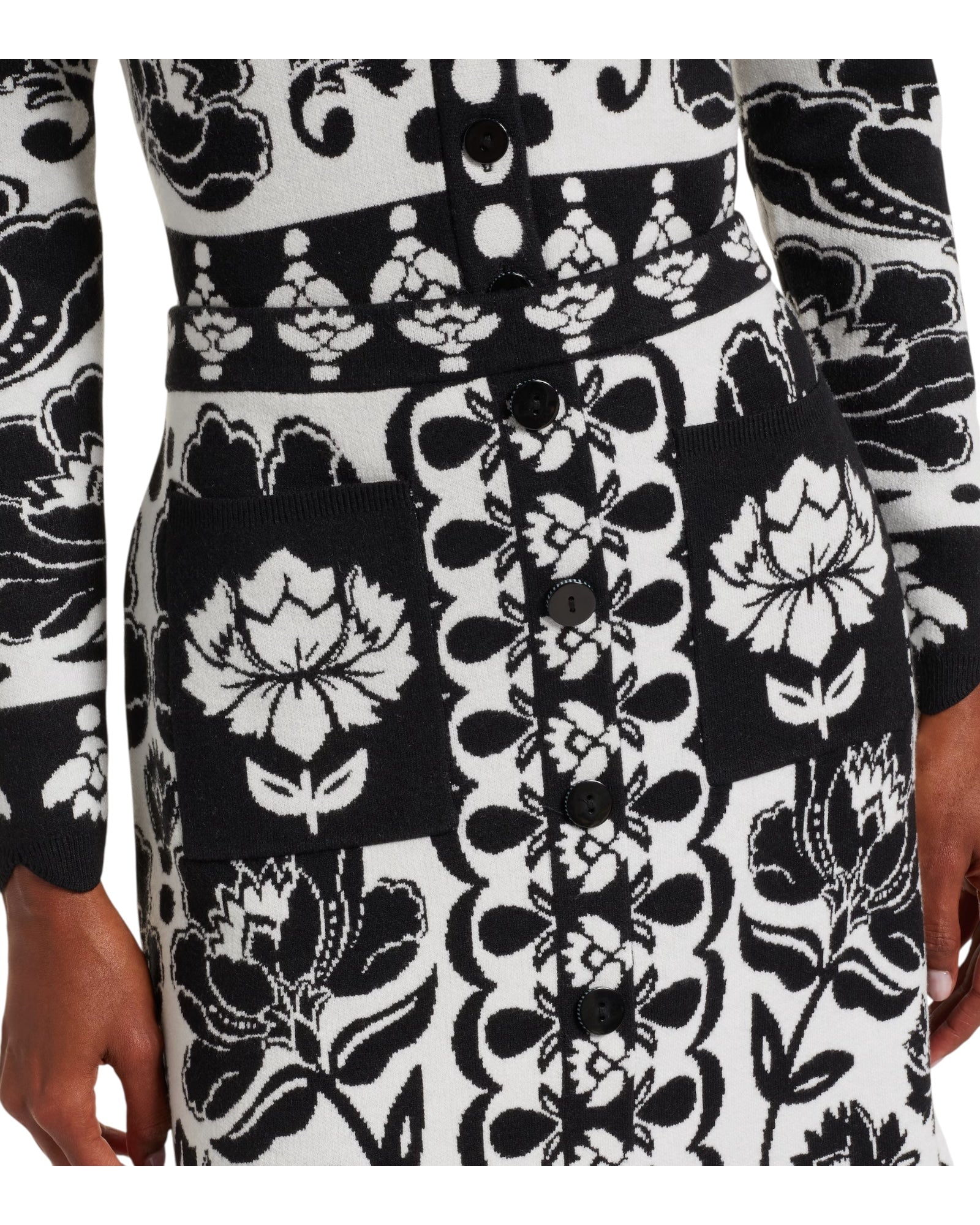 Φλοράλ ζακάρ φούστα με αραβικό σχέδιο και μίντι σχέδιο