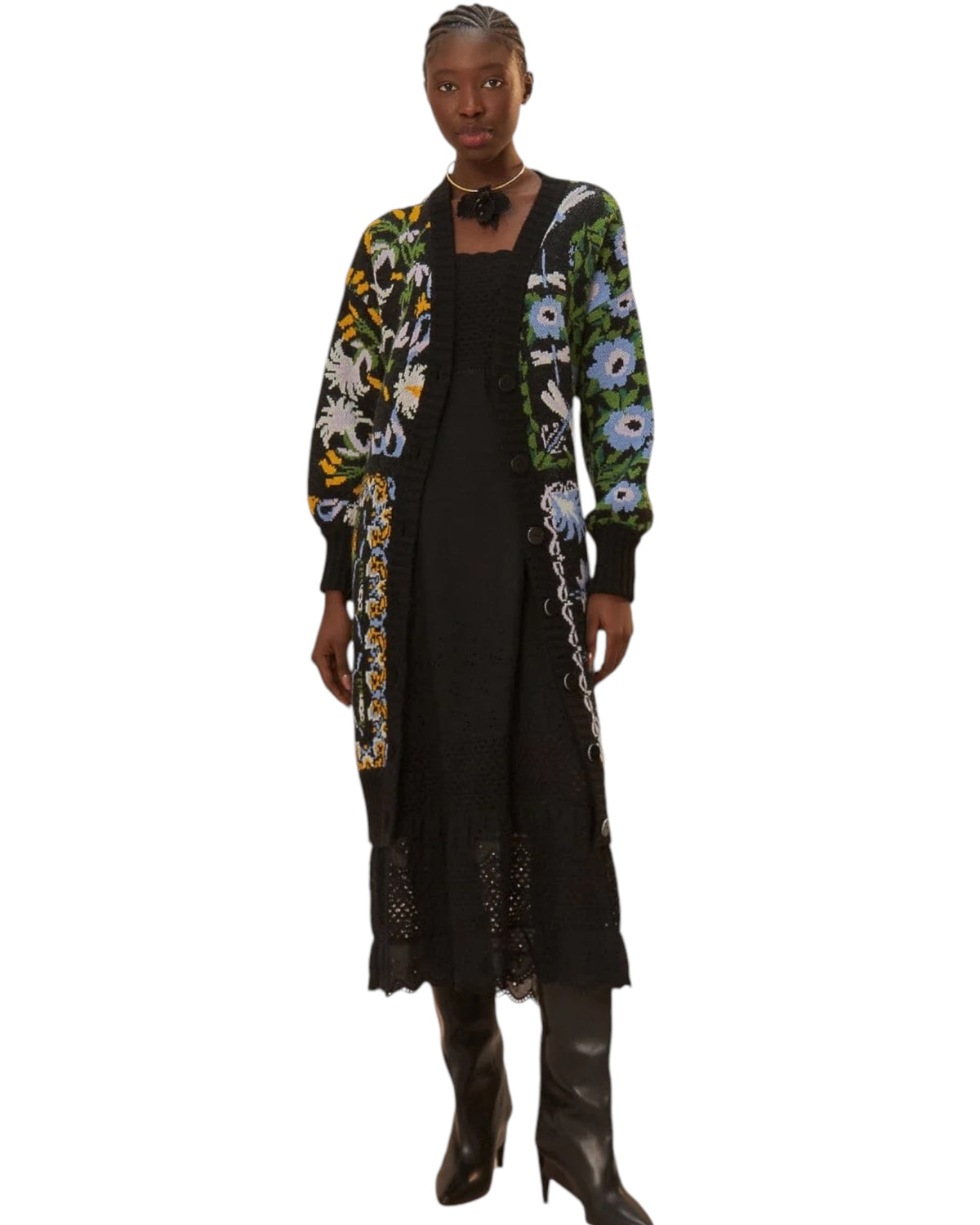 Ζακέτα Midi με winter garden print