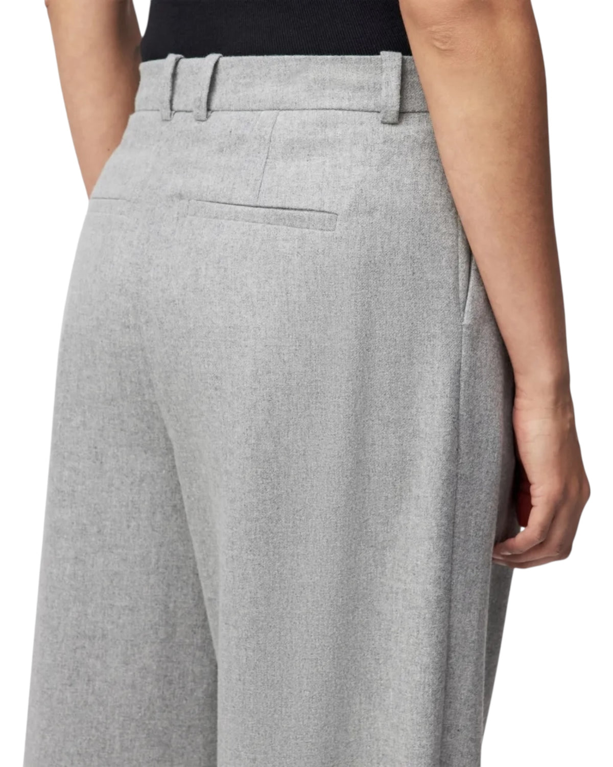 Casual πλισέ παντελόνι από φανέλα INK