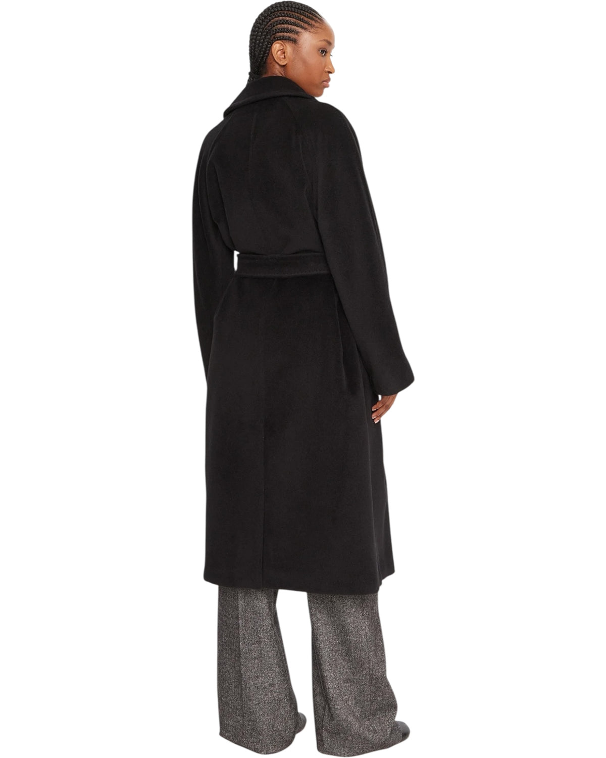 Γυναικείο μακρύ παλτό με ζώνη ENGLISH