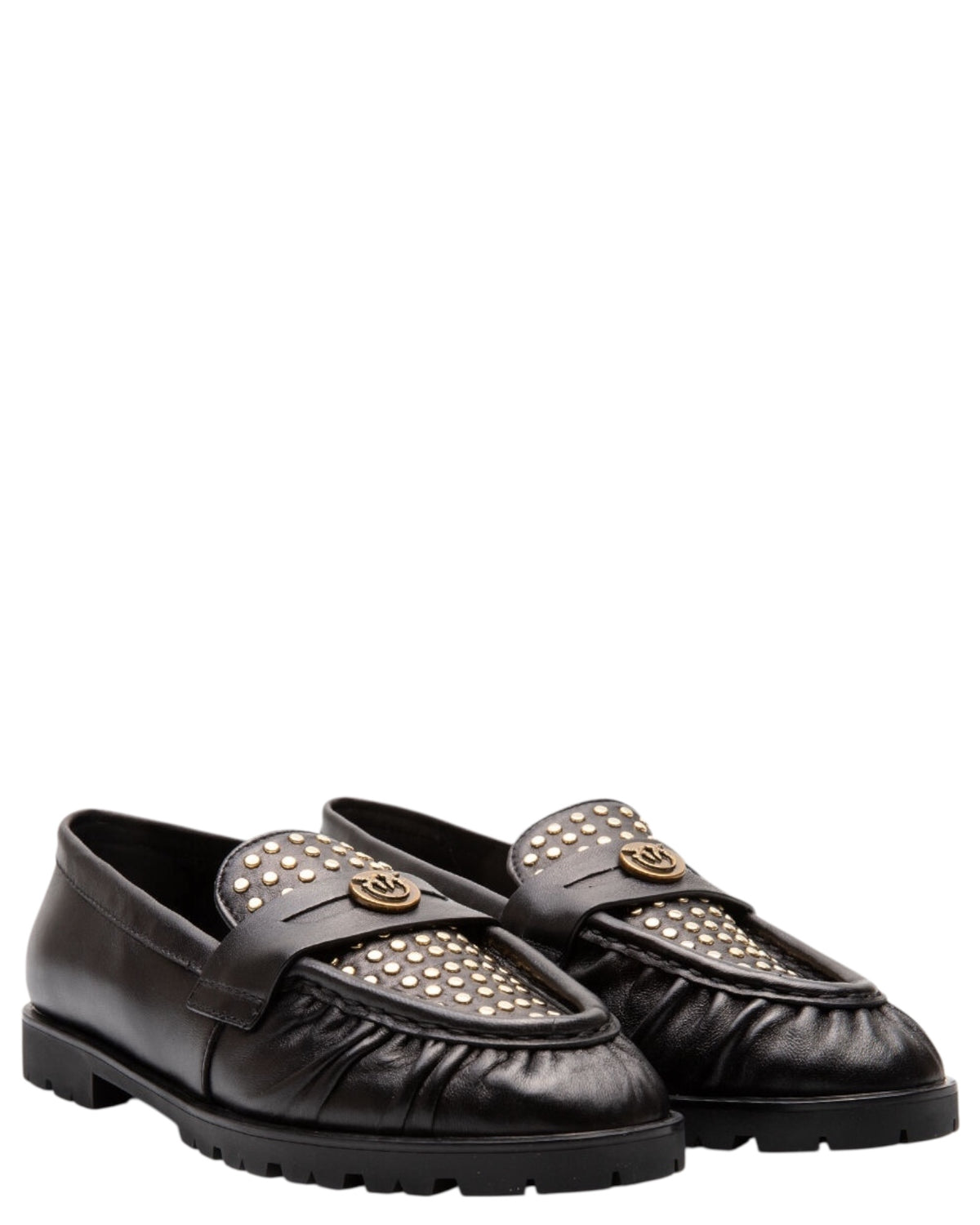 Δερμάτινα μοκασίνια με studs NORA 01