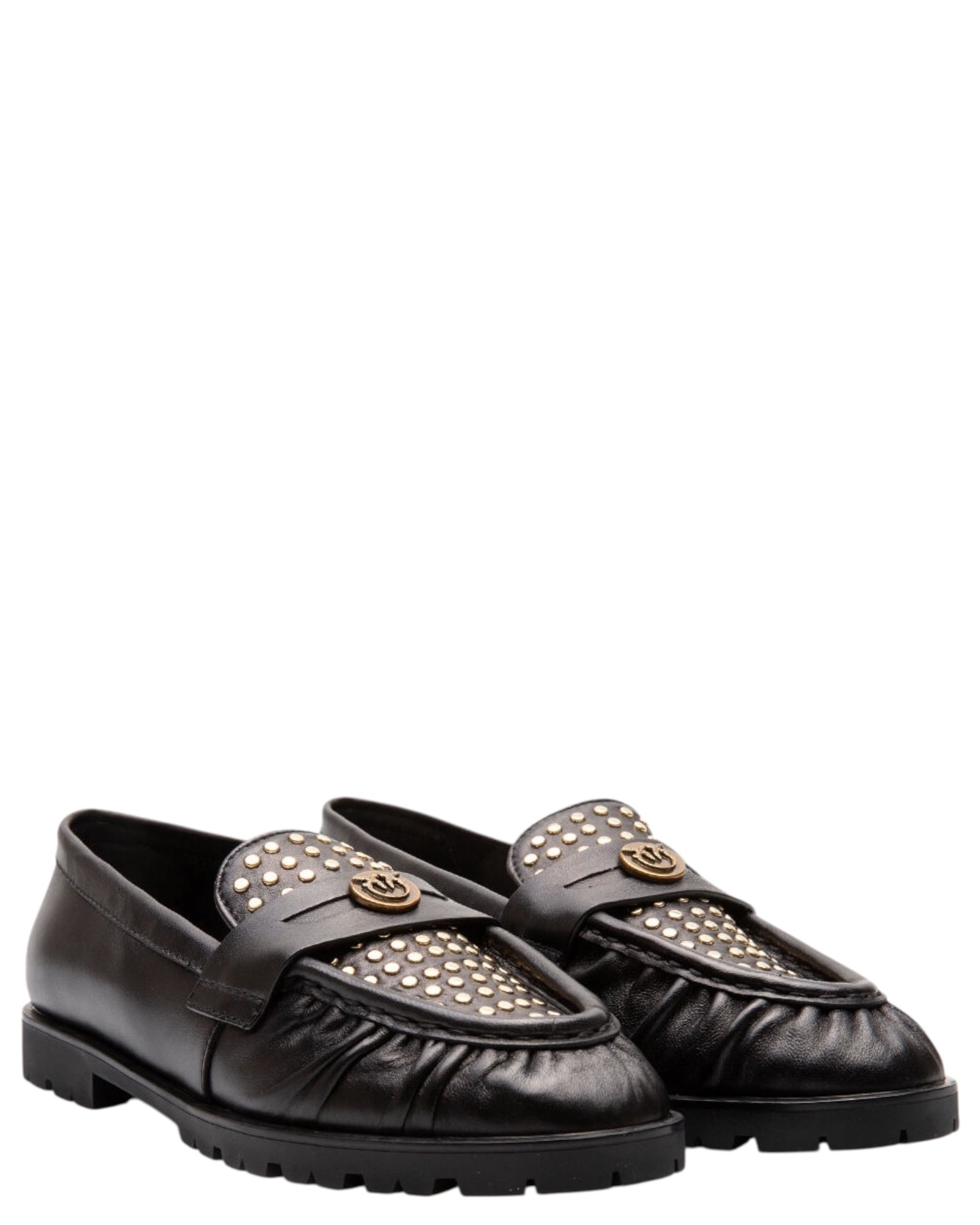 Δερμάτινα μοκασίνια με studs NORA 01