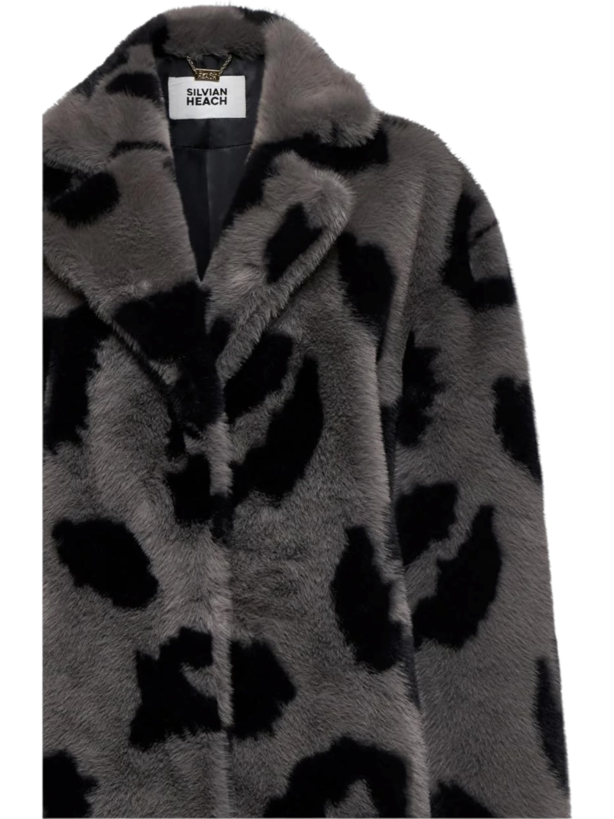 Μακρύ παλτό από οικολογική γούνα LEMOS