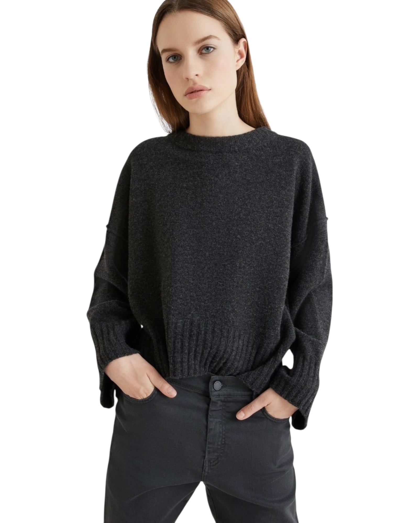 Πουλόβερ με στρογγυλή λαιμόκοψη AMELIA