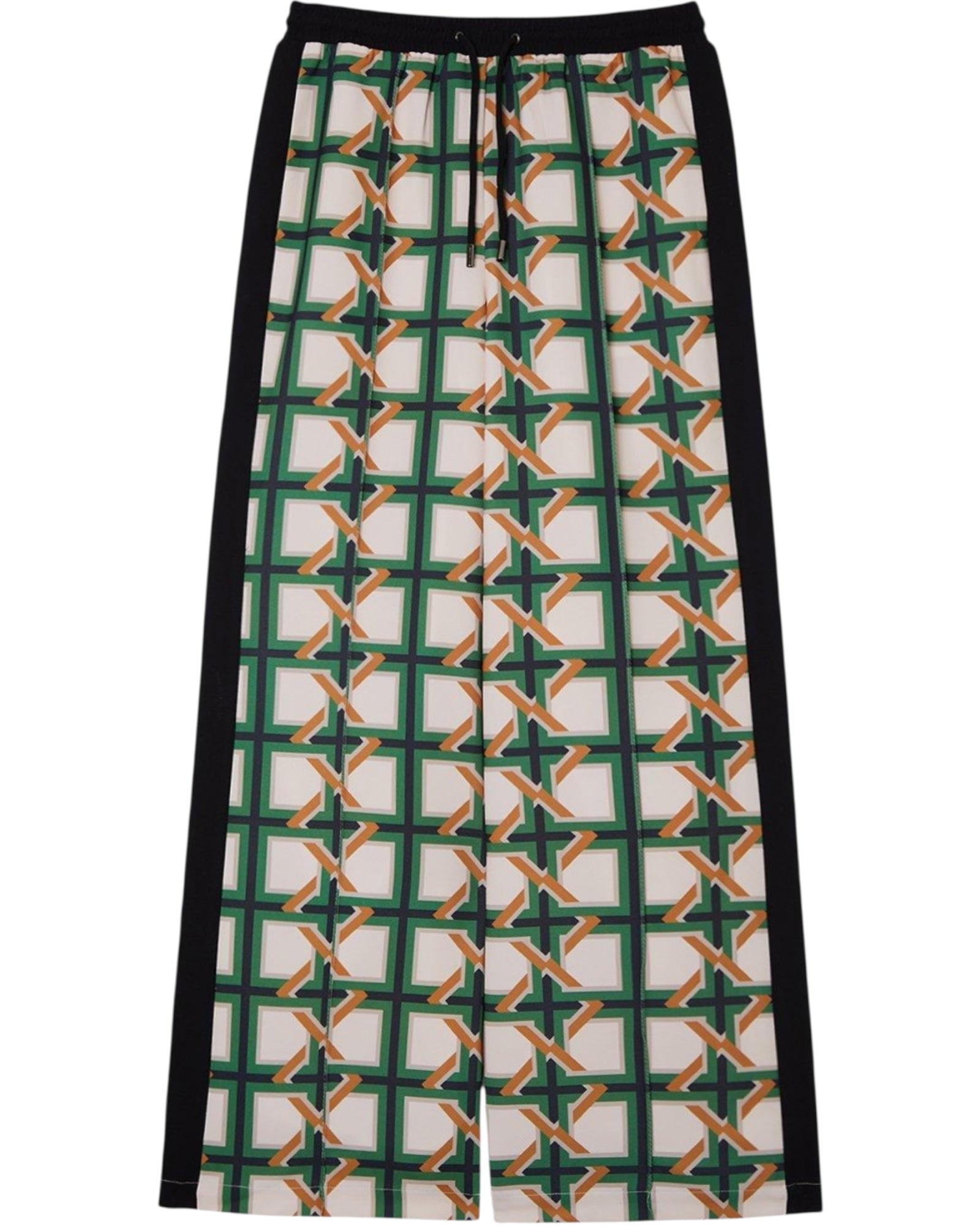 Παντελόνι με δέσιμο στη μέση και στάμπα