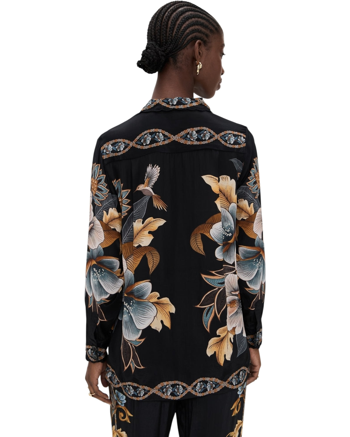 Πουκάμισο με φλοράλ μοτίβο φιδιού