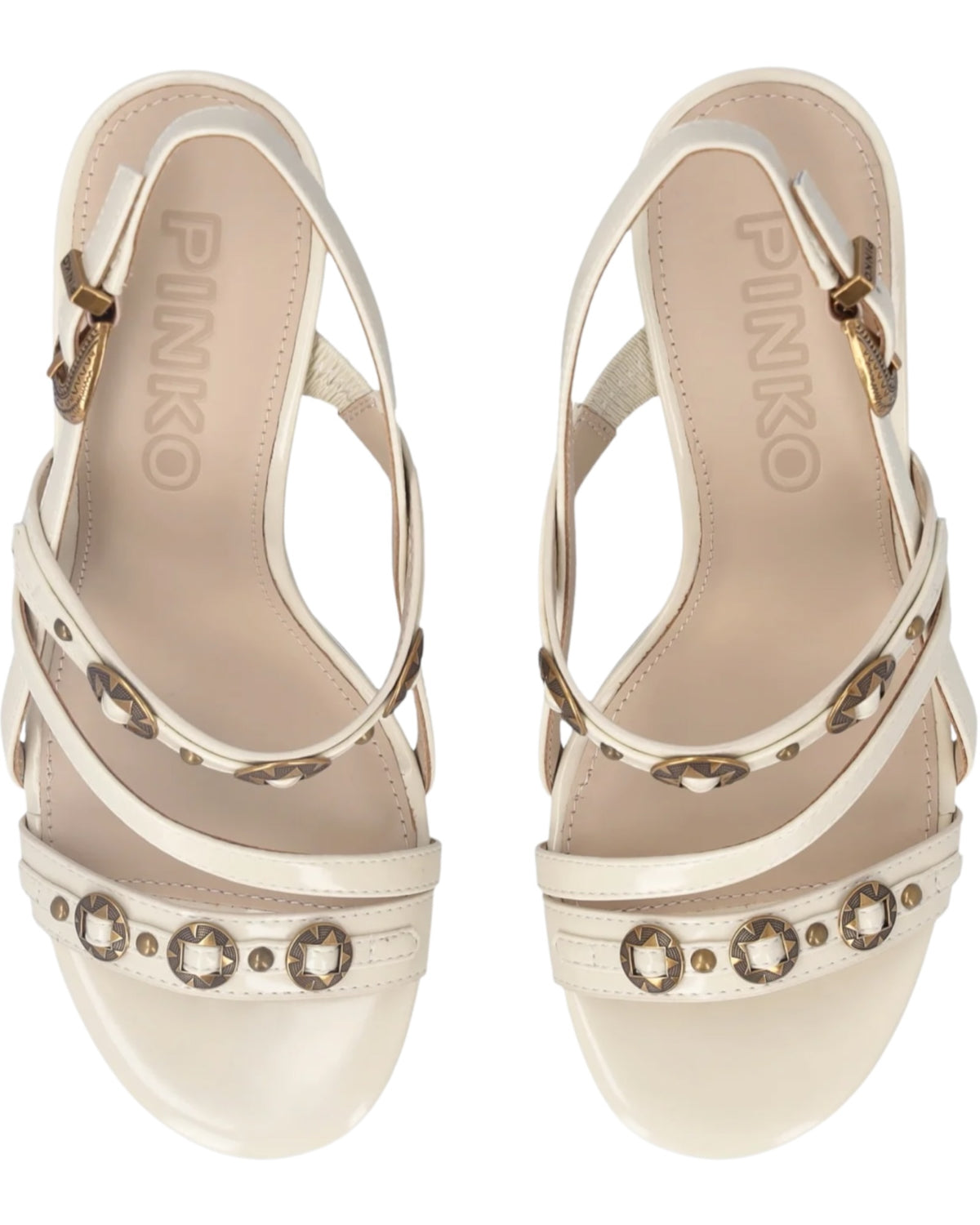 Ψηλά πέδιλα slingback με λουράκια και τρουκς VANDA 01