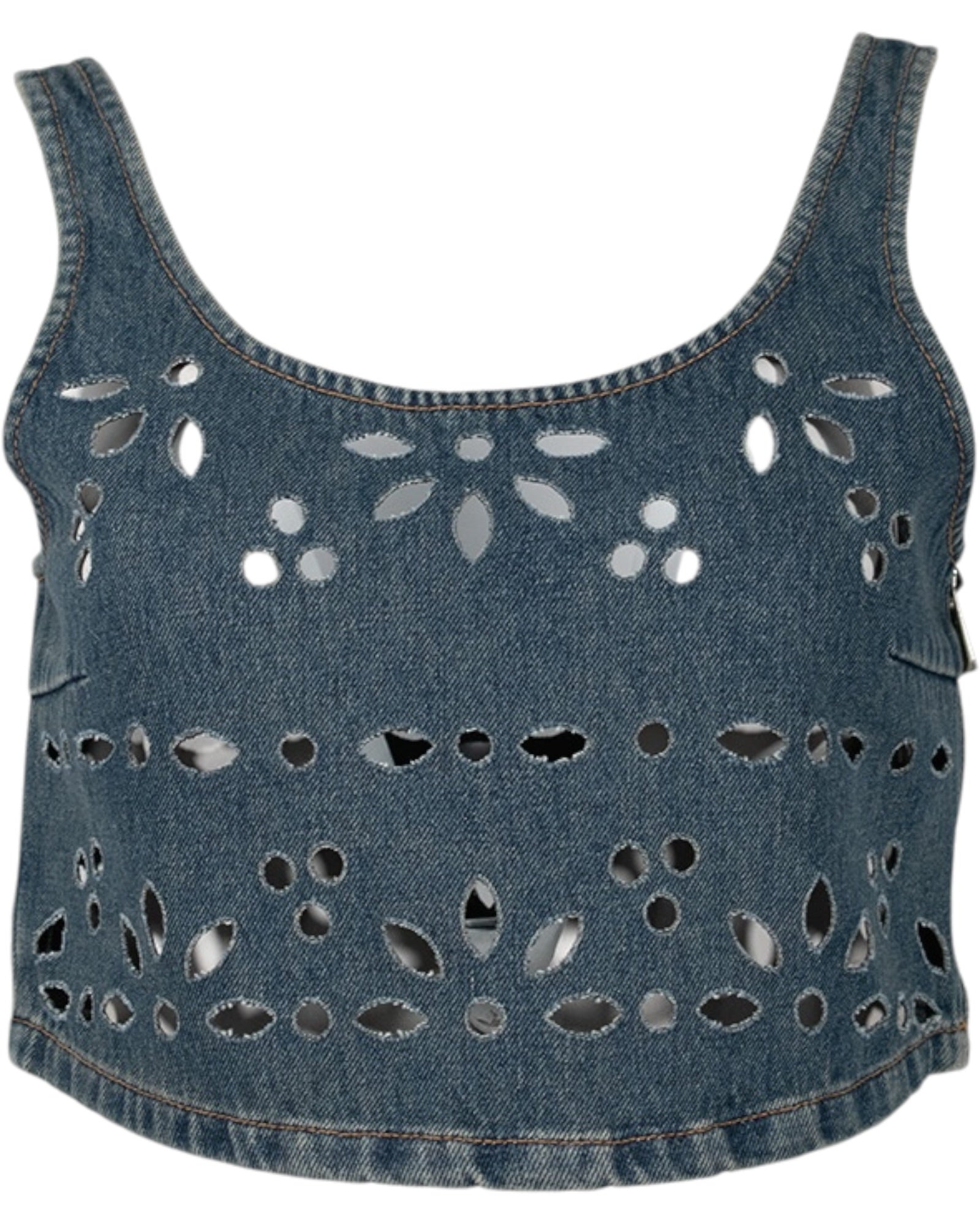 Τζιν διάτρητο crop top THORA