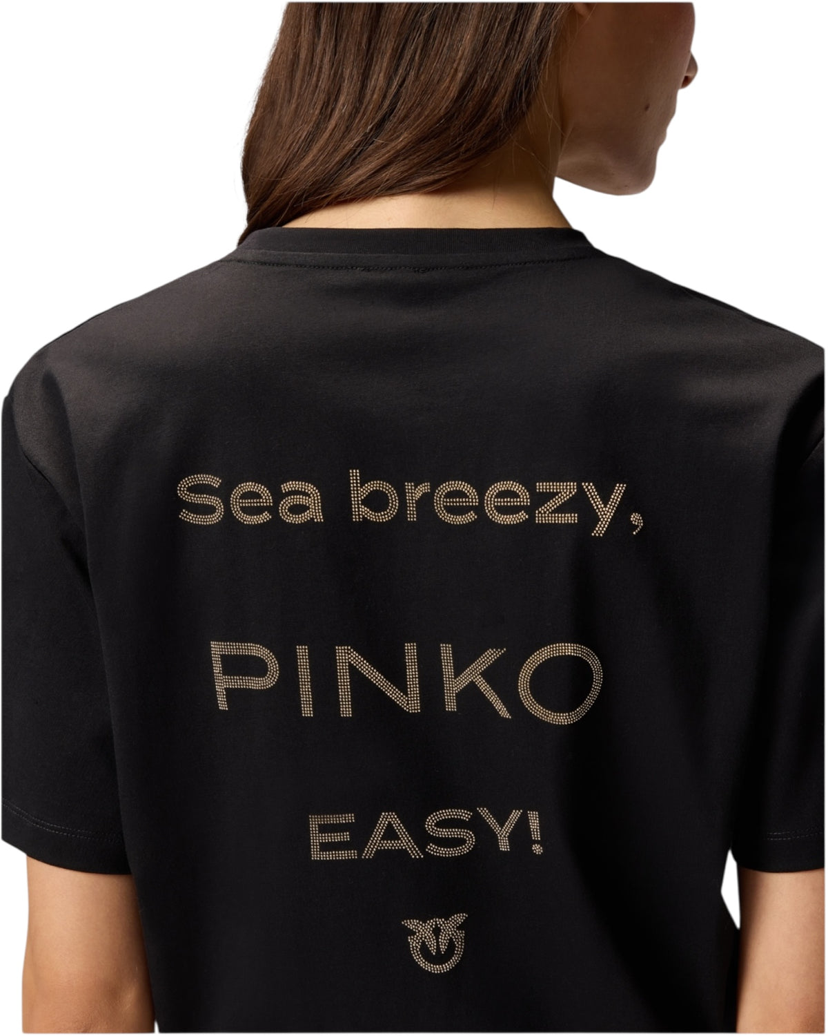 Μπλούζα με λογότυπο στρας STREPITOSO