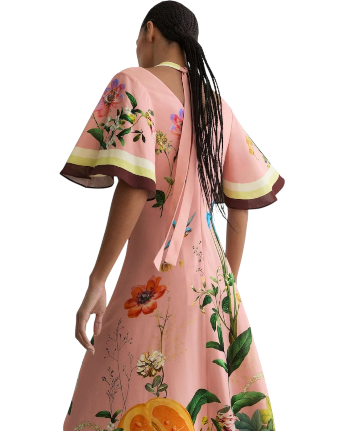 Φόρεμα midi με φλοράλ print και cut-out FLOSSY