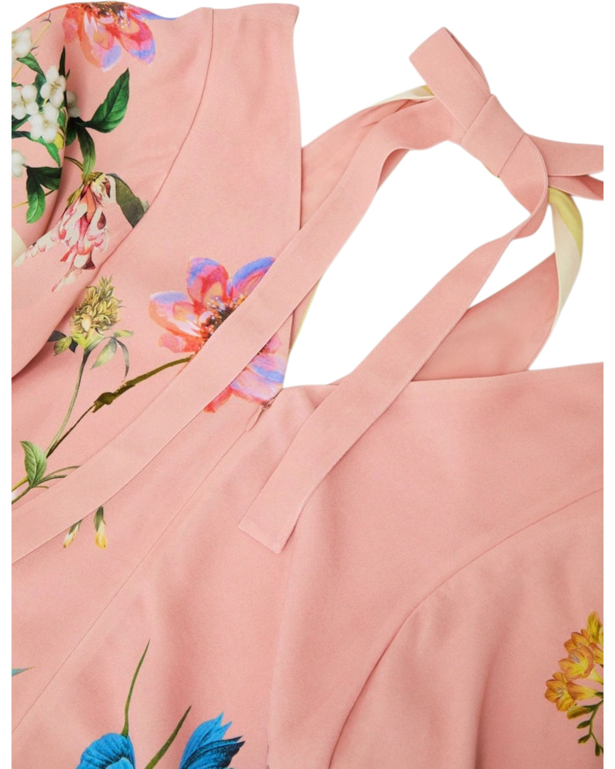 Φόρεμα midi με φλοράλ print και cut-out FLOSSY