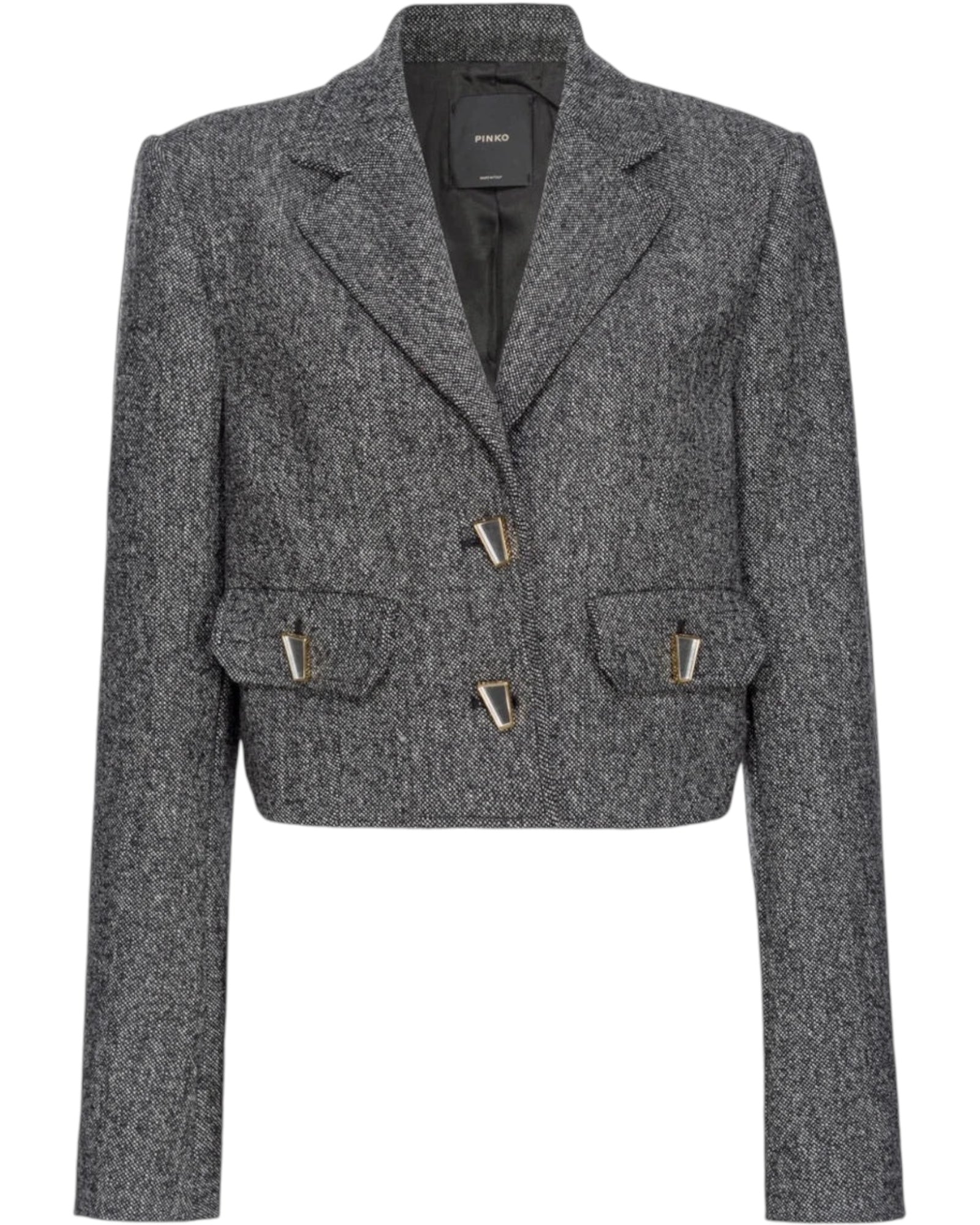 Blazer cropped με χρυσά κουμπιά VIVONA