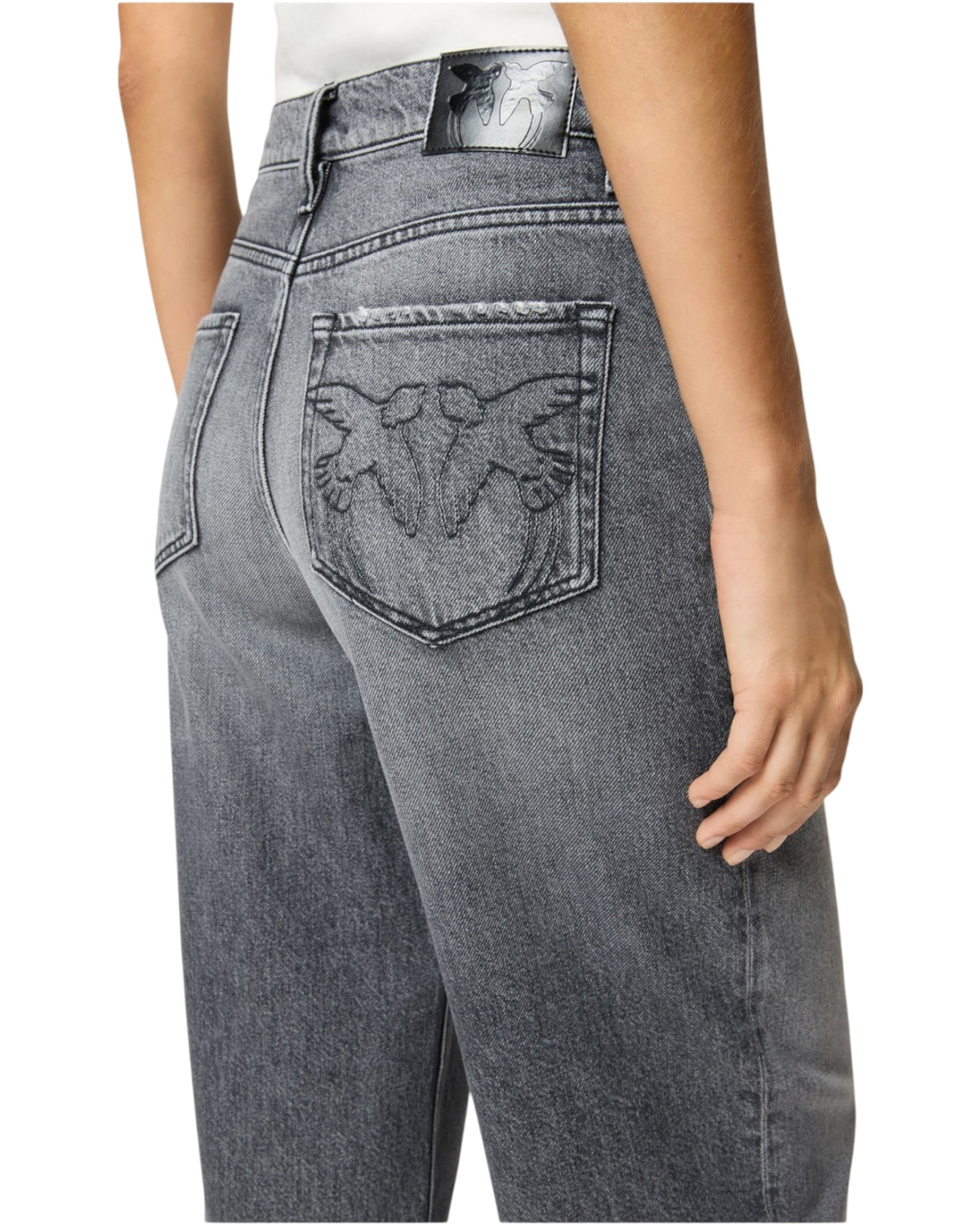 Τζιν balloon από γκρι denim ESTELLE EGG