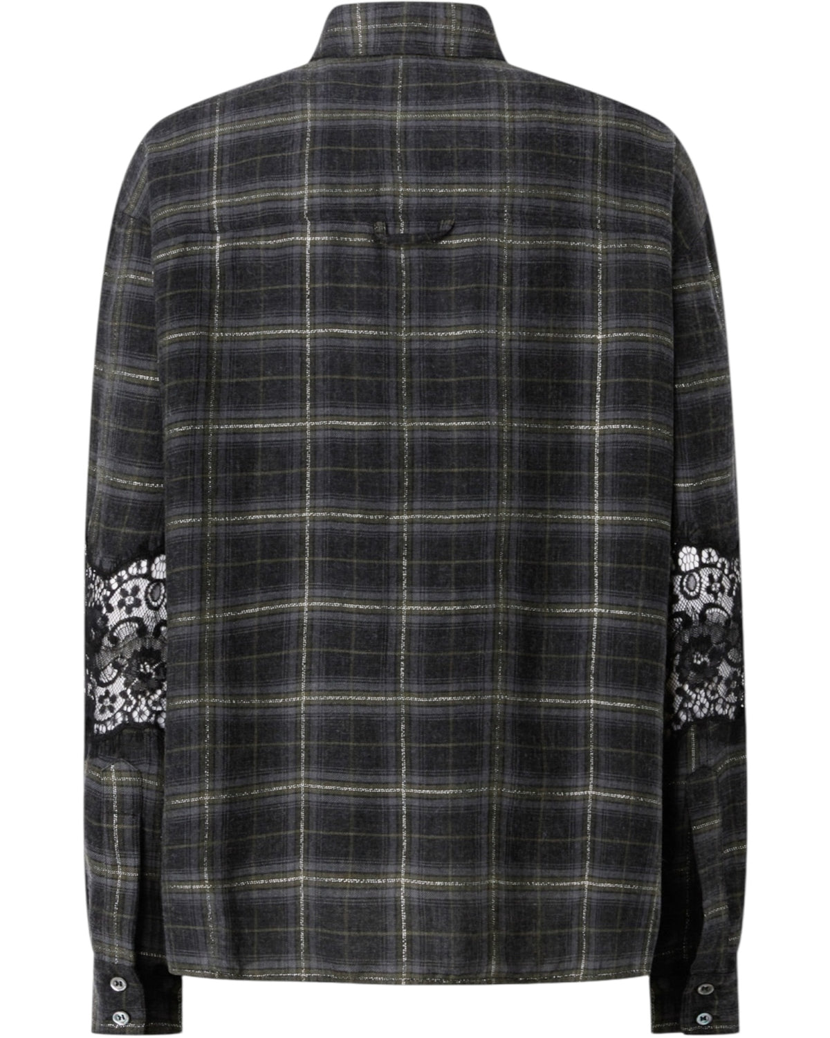 Καρό πουκάμισο με δαντέλα REINA