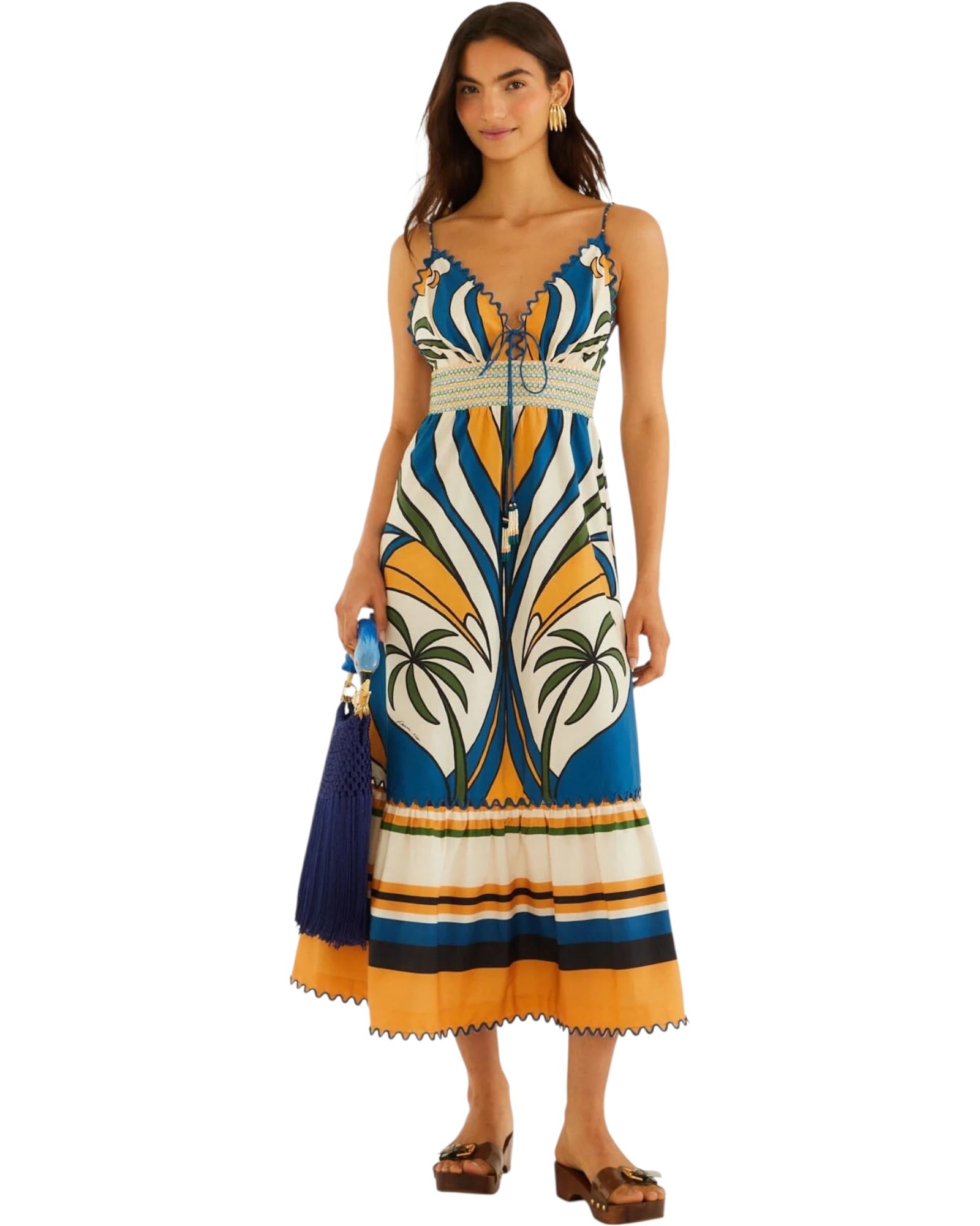 Φόρεμα μάξι με γραφικά TROPICAL GRAPHIC SLEEVELESS MAXI DRESS-TROPICAL GRAPHIC