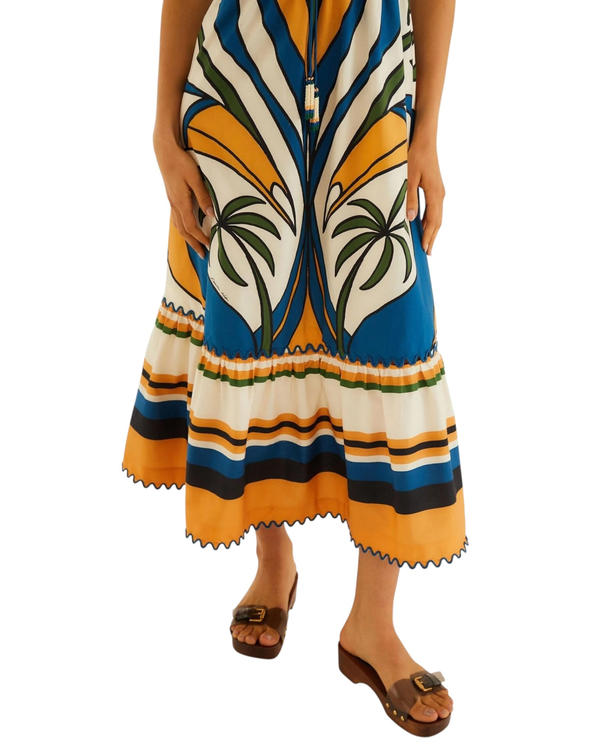 Φόρεμα μάξι με γραφικά TROPICAL GRAPHIC SLEEVELESS MAXI DRESS-TROPICAL GRAPHIC