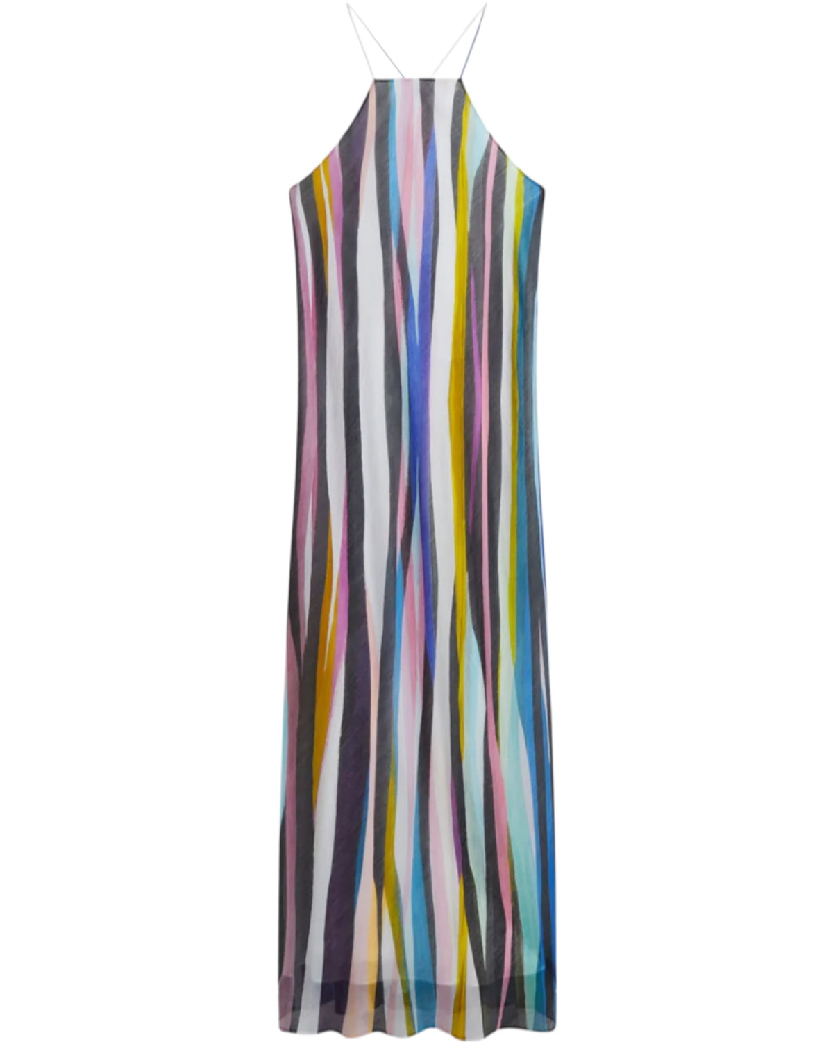 Maxi φόρεμα halter neck AZURRA
