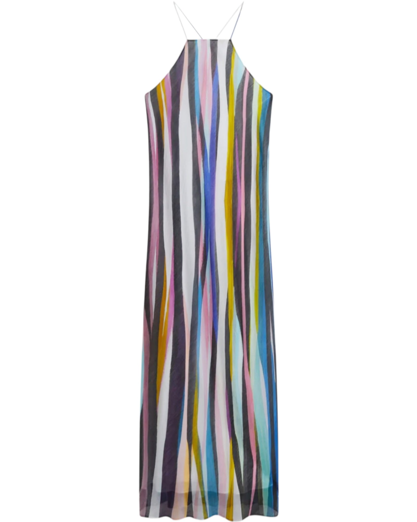 Maxi φόρεμα halter neck AZURRA