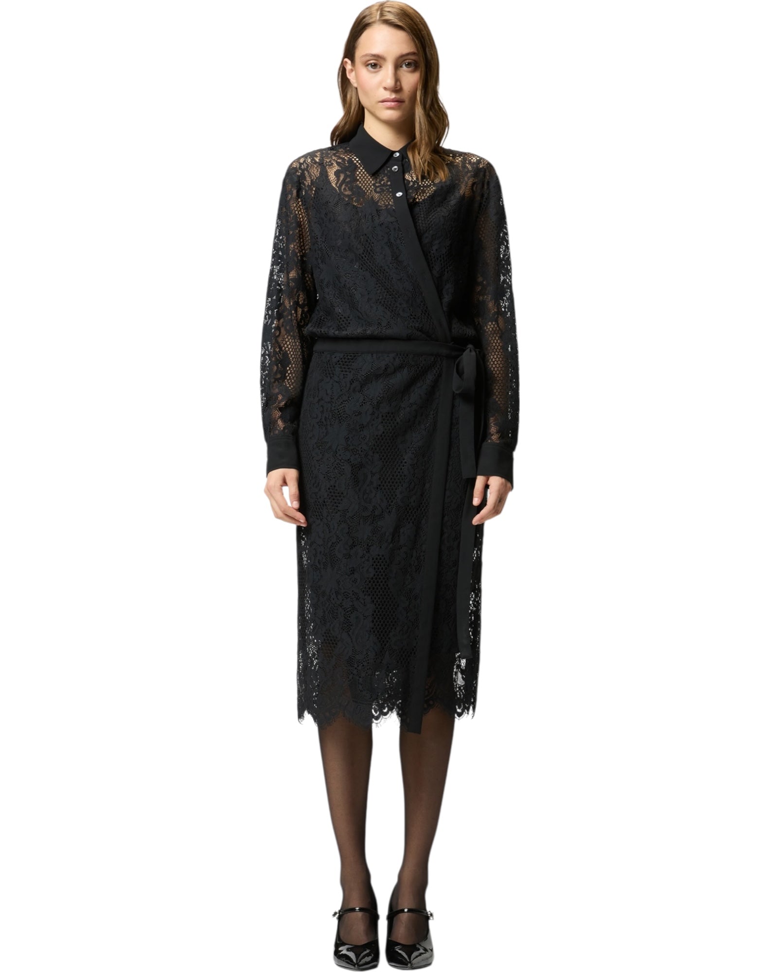 Μίντι φόρεμα από ρεμπροντέ δαντέλα ANTIPASTO