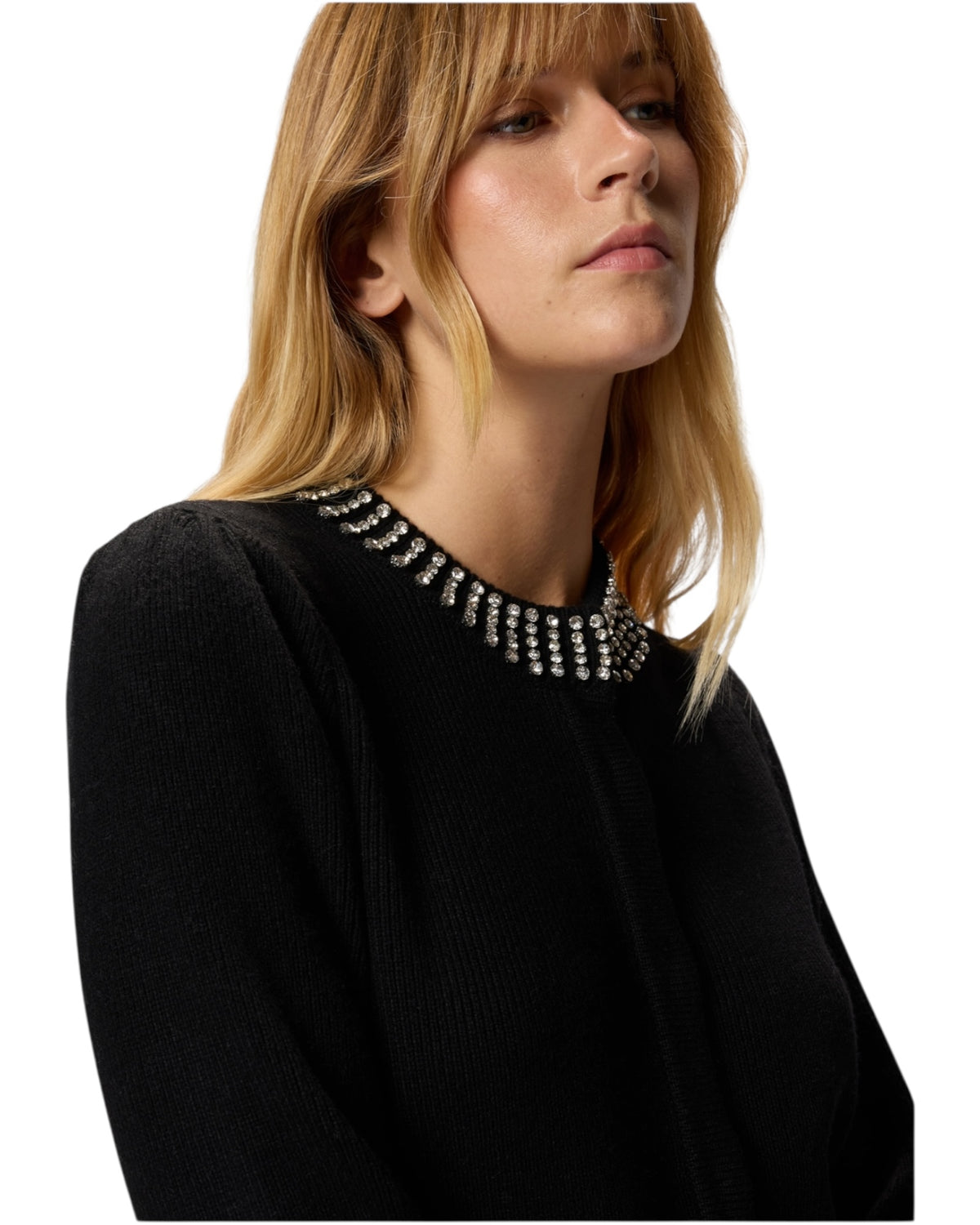 Ζακέτα με λαιμόκοψη και στρας SPEZZINO