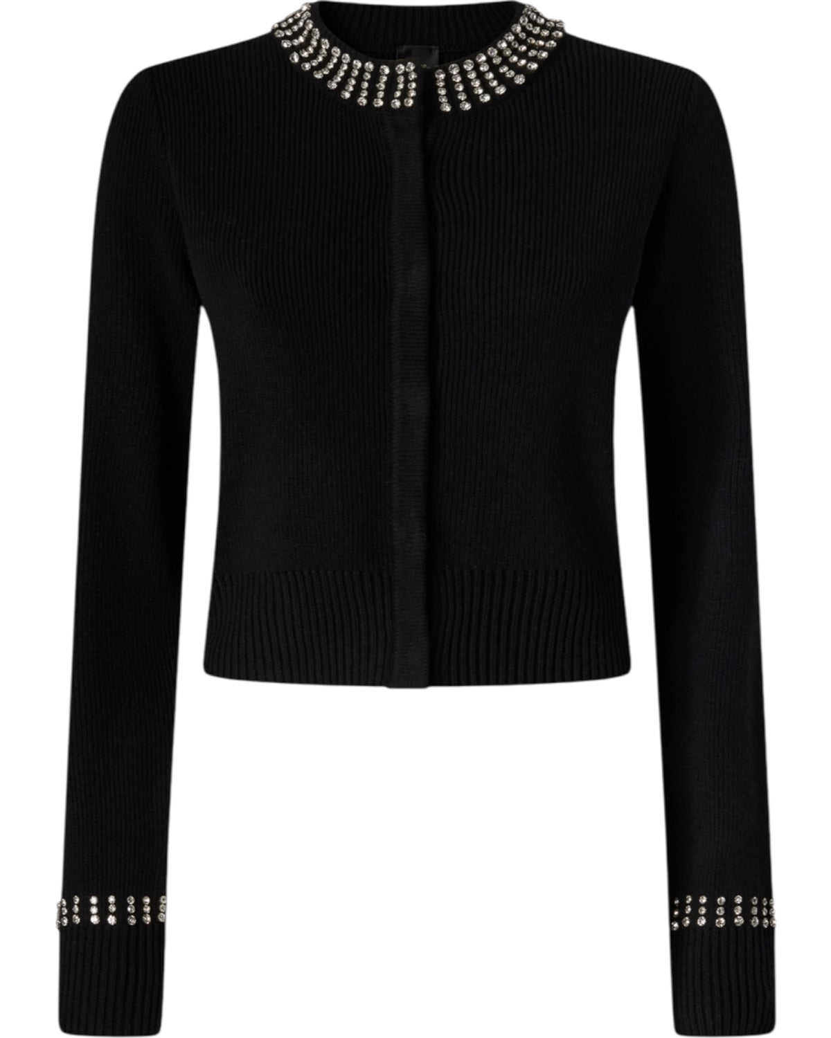 Ζακέτα με λαιμόκοψη και στρας SPEZZINO