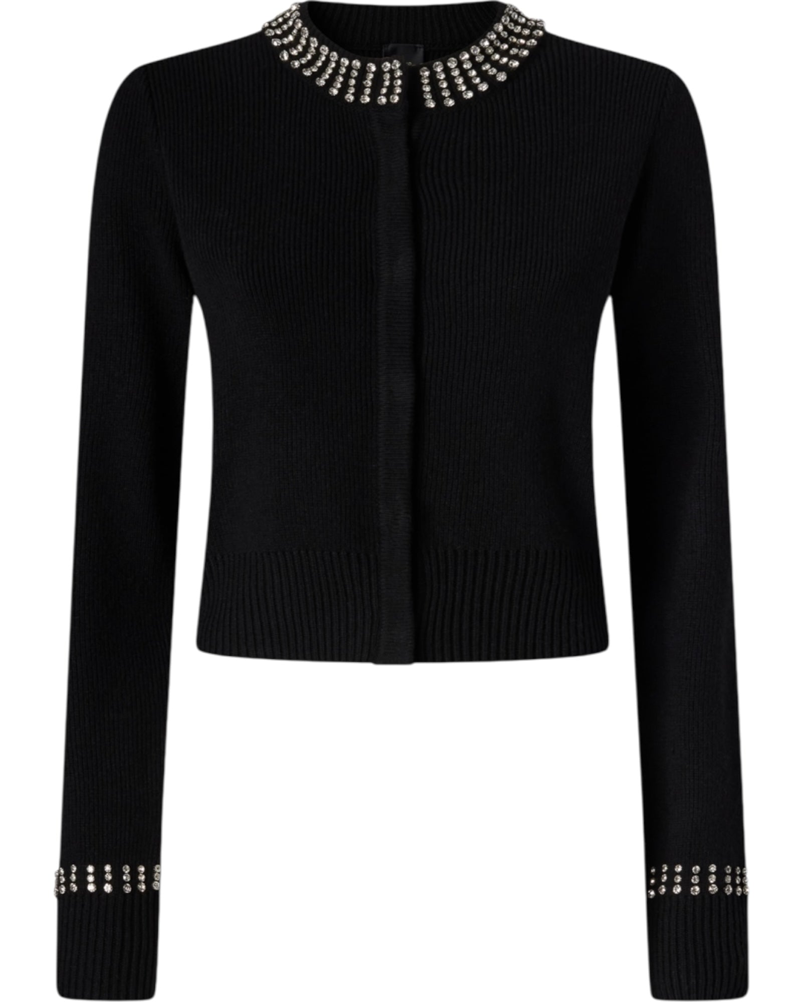 Ζακέτα με λαιμόκοψη και στρας SPEZZINO