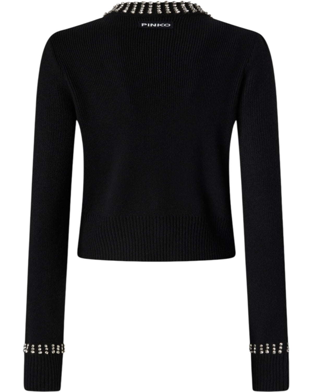 Ζακέτα με λαιμόκοψη και στρας SPEZZINO