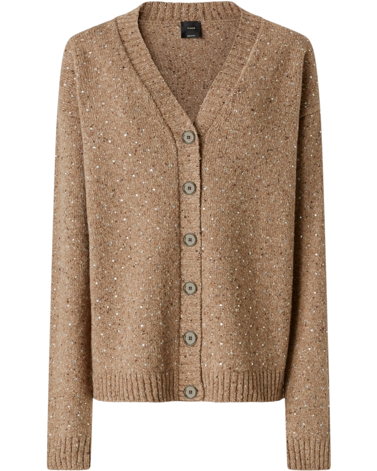 Ζακέτα από μπουκλέ ύφασμα με στρας MARCHE