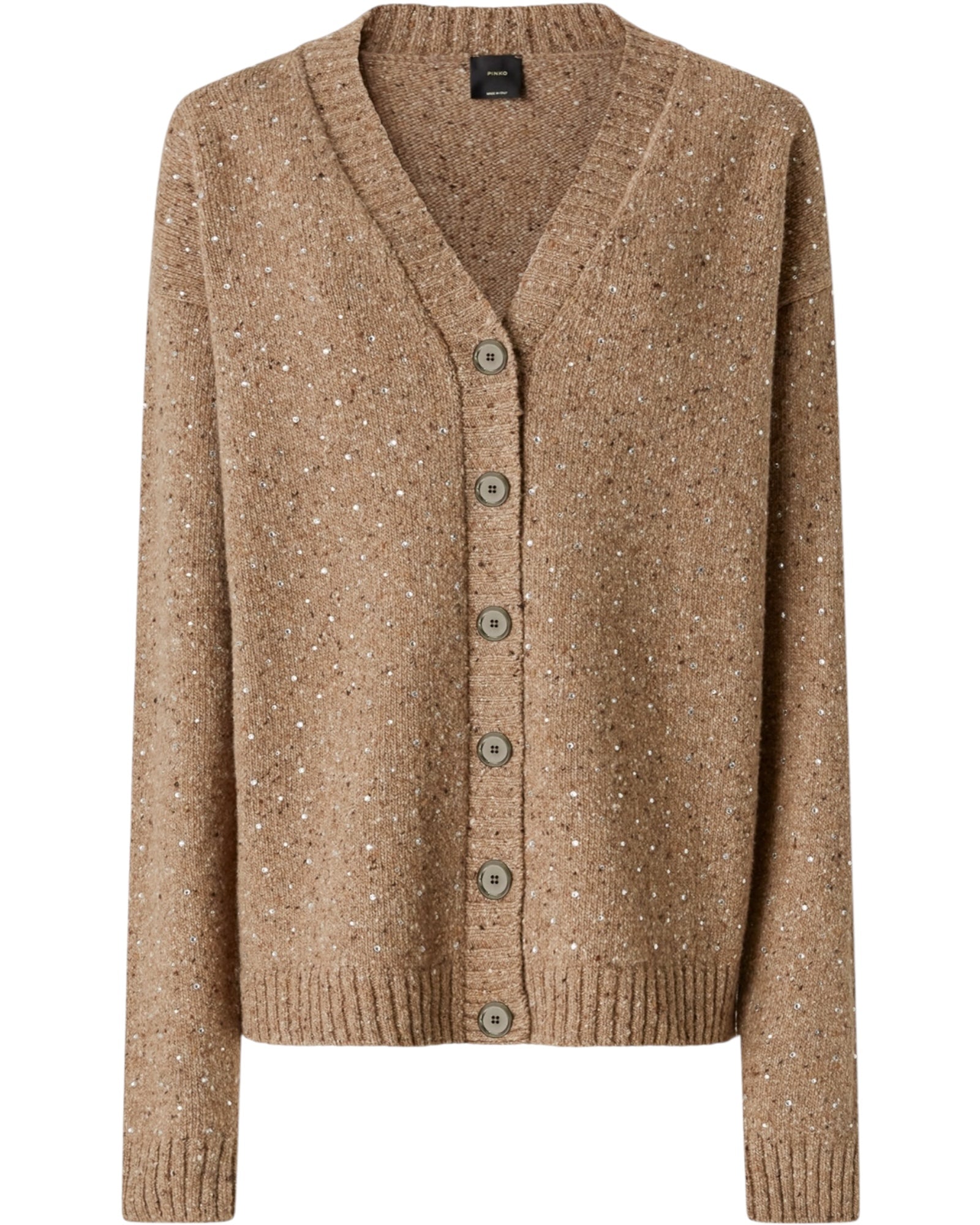 Ζακέτα από μπουκλέ ύφασμα με στρας MARCHE