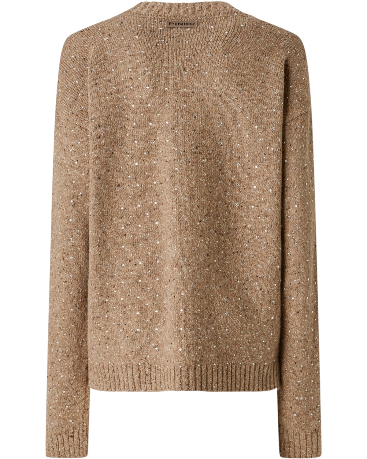 Ζακέτα από μπουκλέ ύφασμα με στρας MARCHE