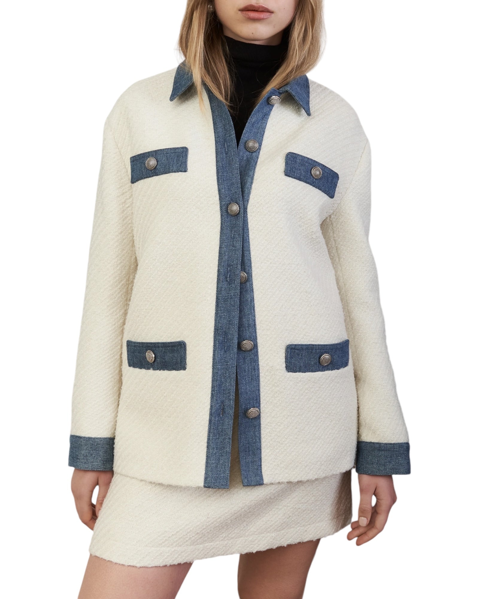 Jacket με denim λεπτομέρειες FRANKIE