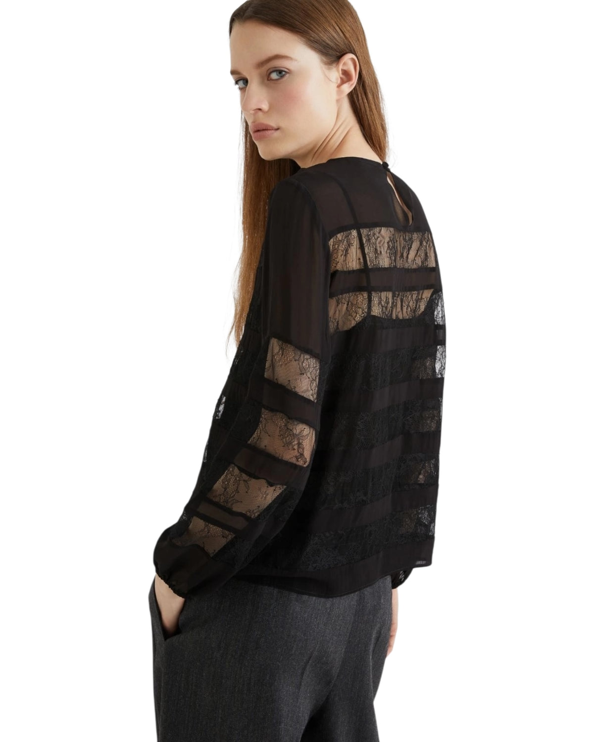 Μπλούζα με δαντέλα PIQUET