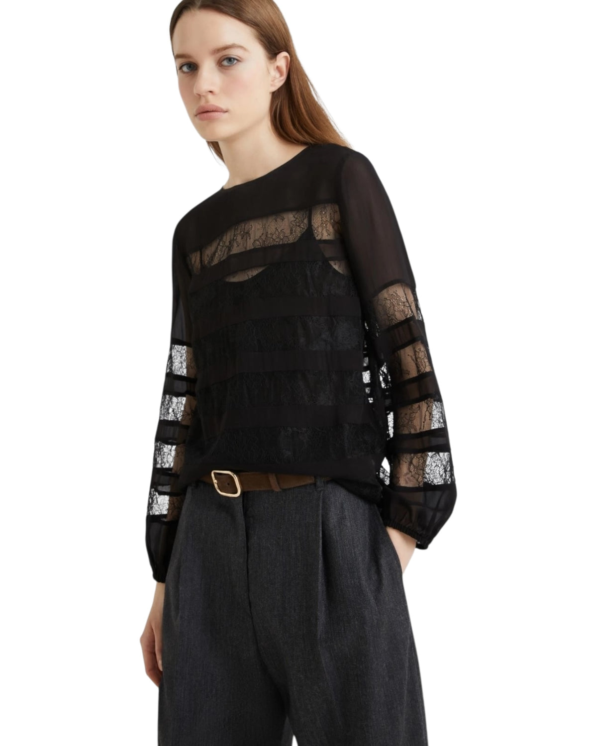 Μπλούζα με δαντέλα PIQUET