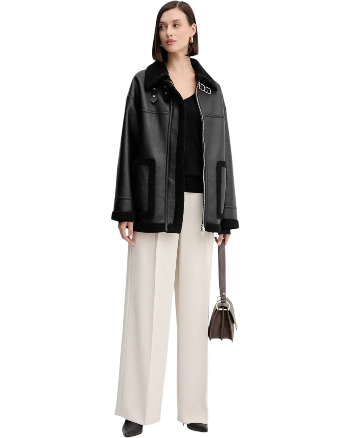 Γυναικείο πανωφόρι από οικολογικό δέρμα LAZOJOSE