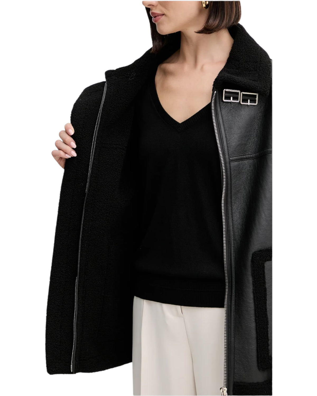 Γυναικείο πανωφόρι από οικολογικό δέρμα LAZOJOSE