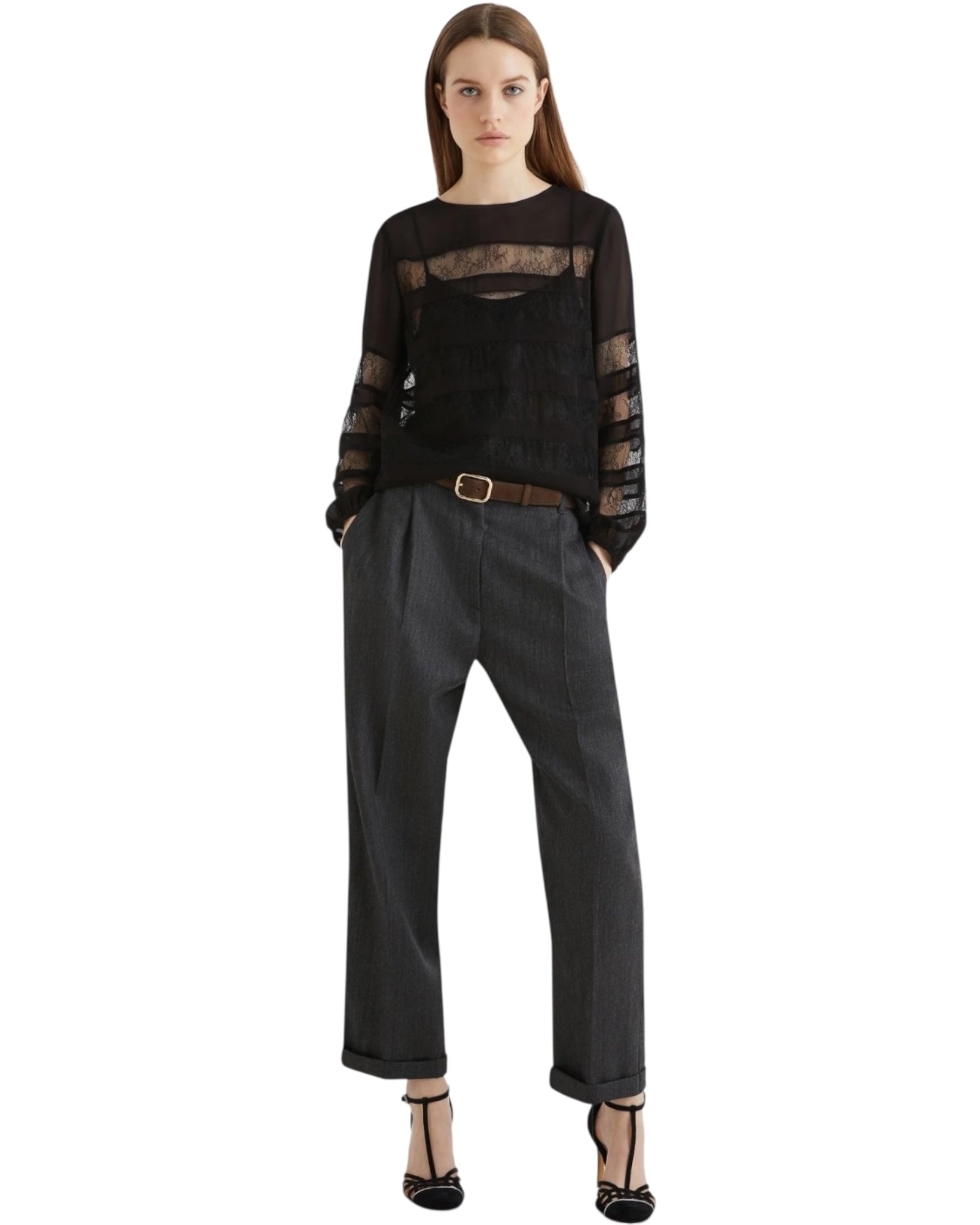 Μάλλινο παντελόνι RIPOSO