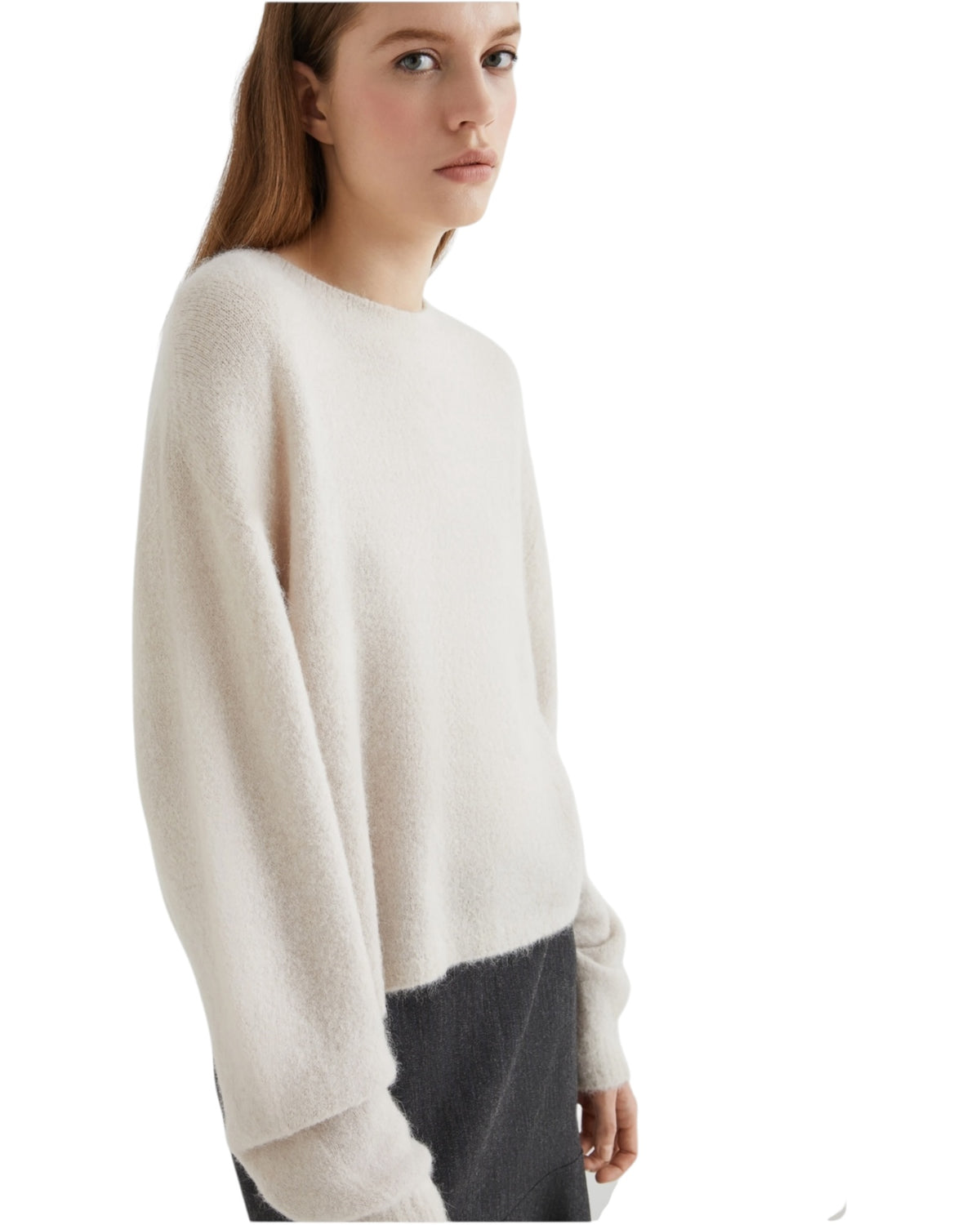 Πουλόβερ με ελαστική λαιμόκοψη από αλπακά TANIA