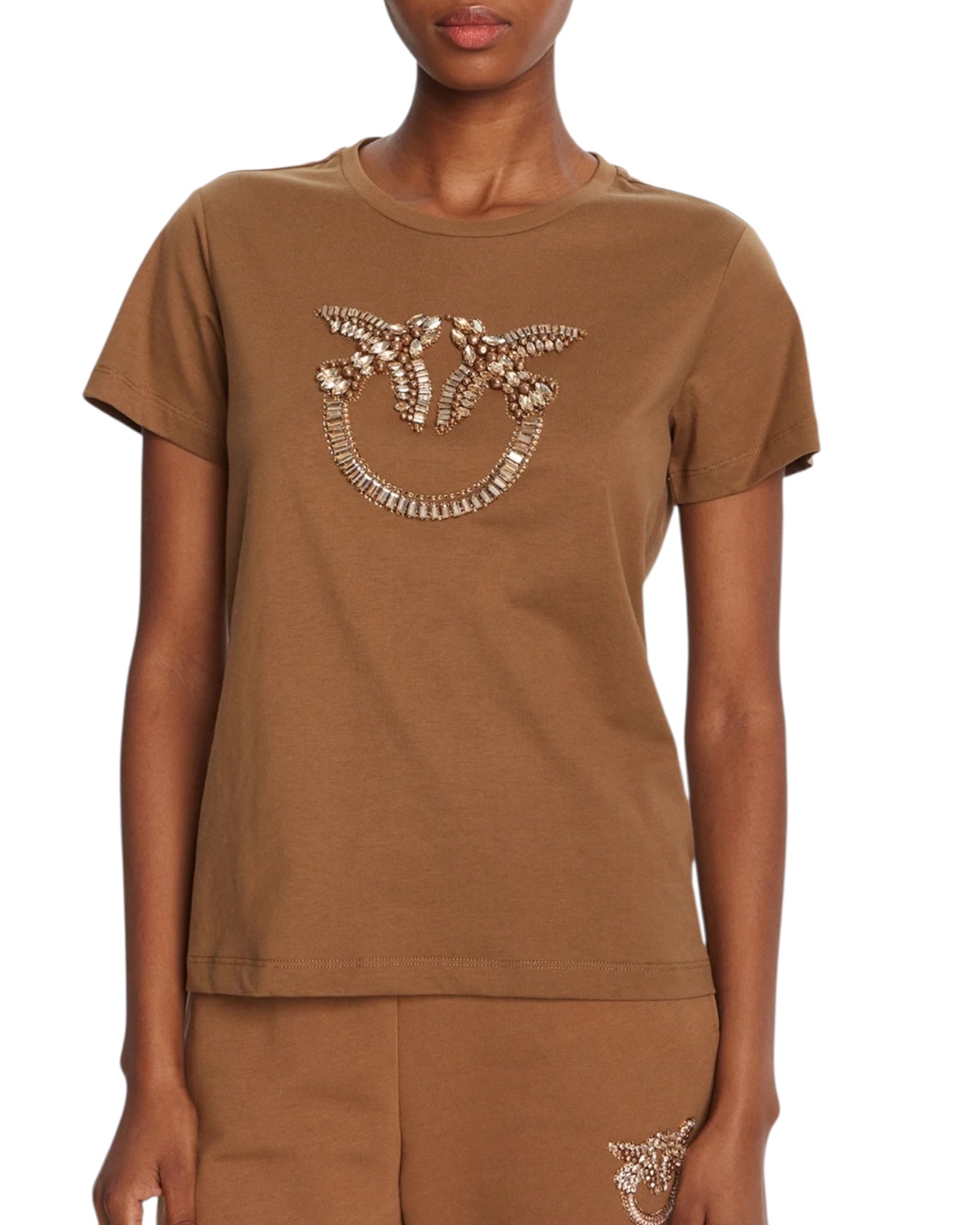 T-shirt με διακοσμημένο λογότυπο Love Birds Quentin